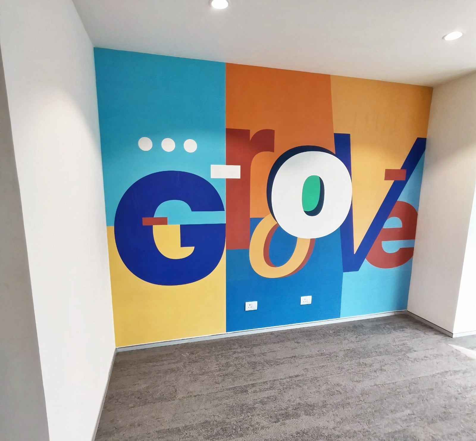 Abstract "Evolve" Wall Graphic and Airport Directional Signage Wallpaper - Modern Art and Wayfinding Decals for Office, vishal wallpapers