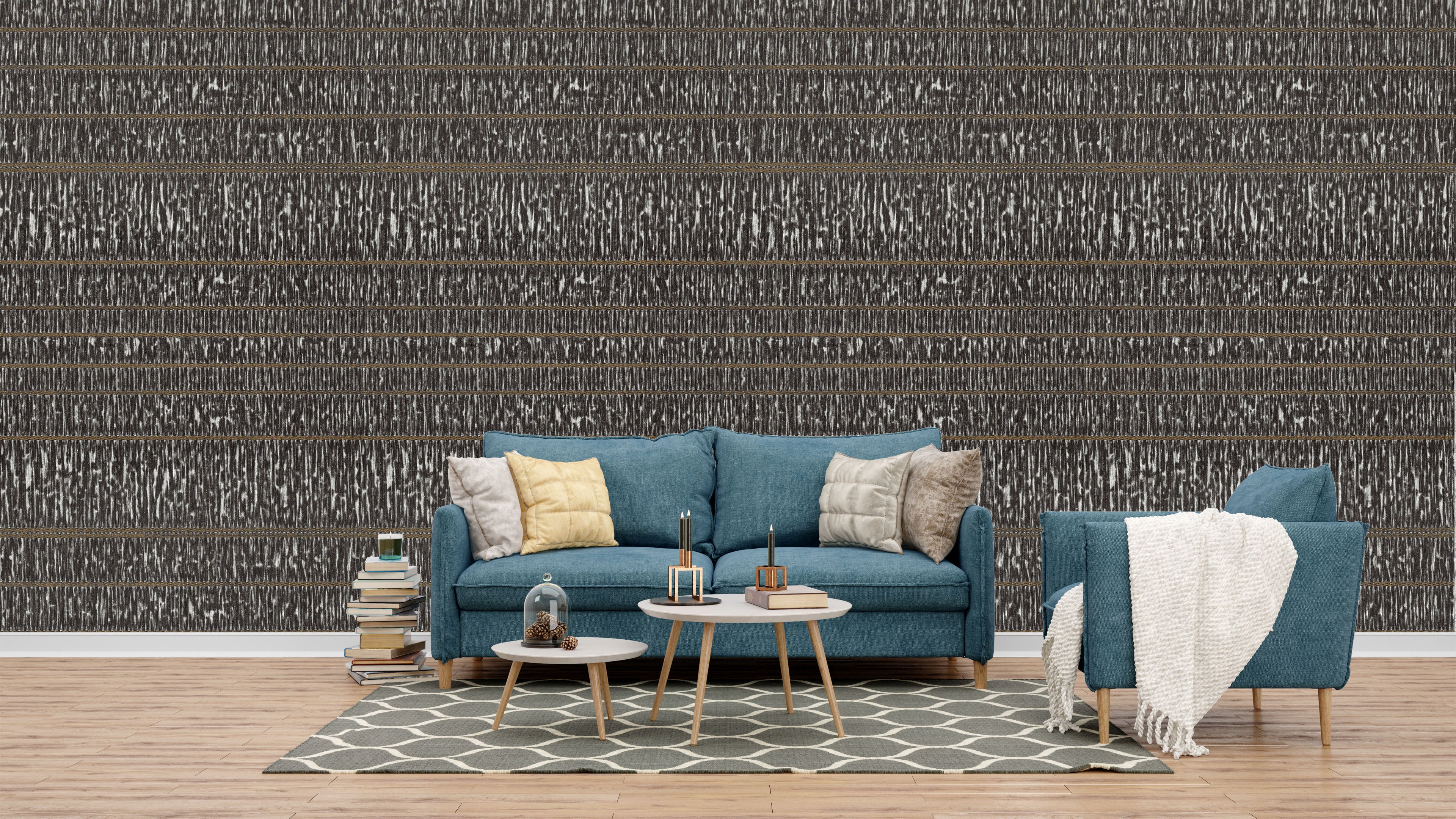 Gray and Brown Striped Texture Wallpaper and Yellow Airport Navigation Signage Pack - Modern Decor and Wayfinding Wall Decals, vishal wallpapers