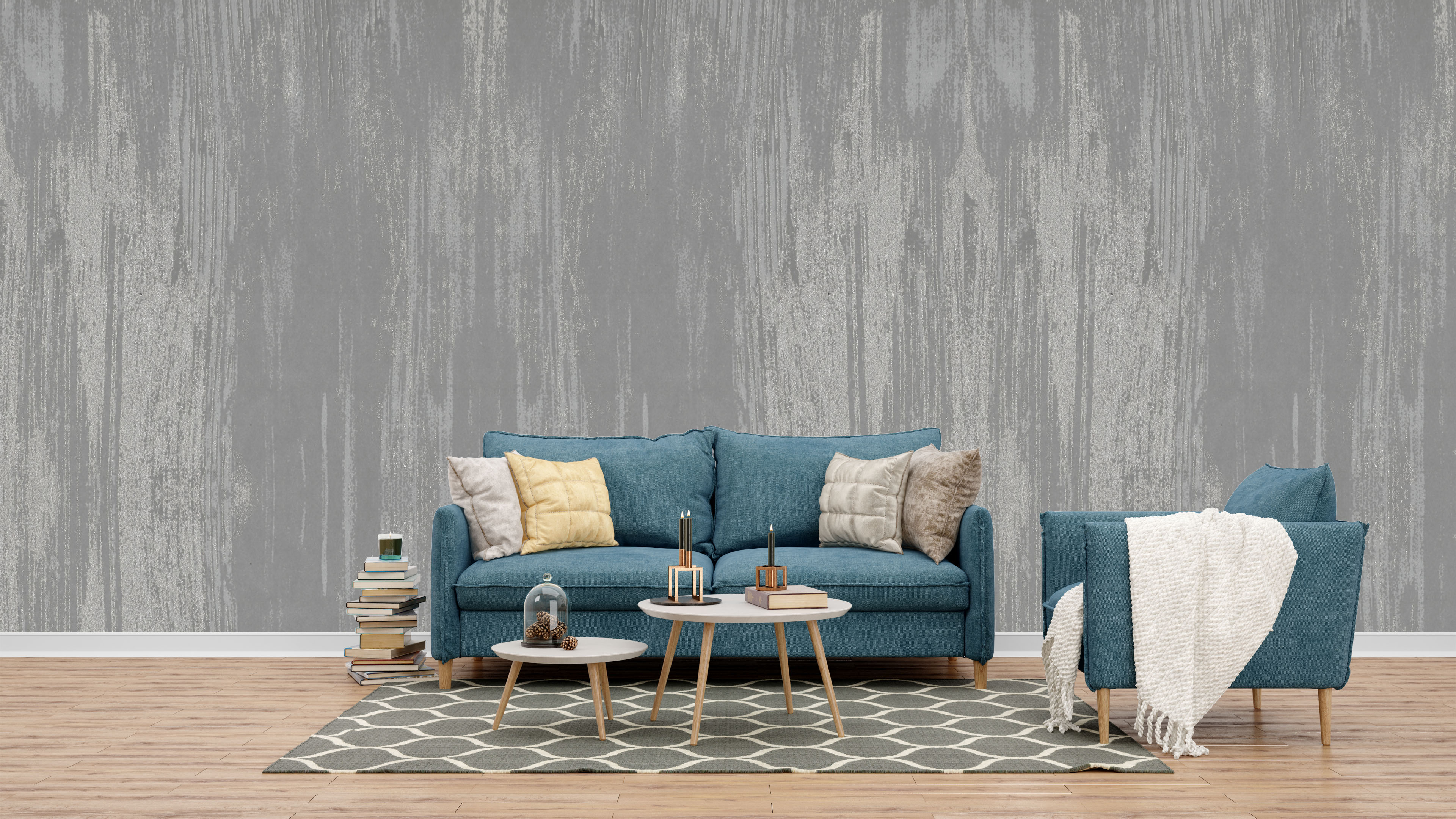 Subtle Elegance and Modern Style Wallpaper for Living Rooms and Bedrooms - Ghost Grey, vishal wallpapers
