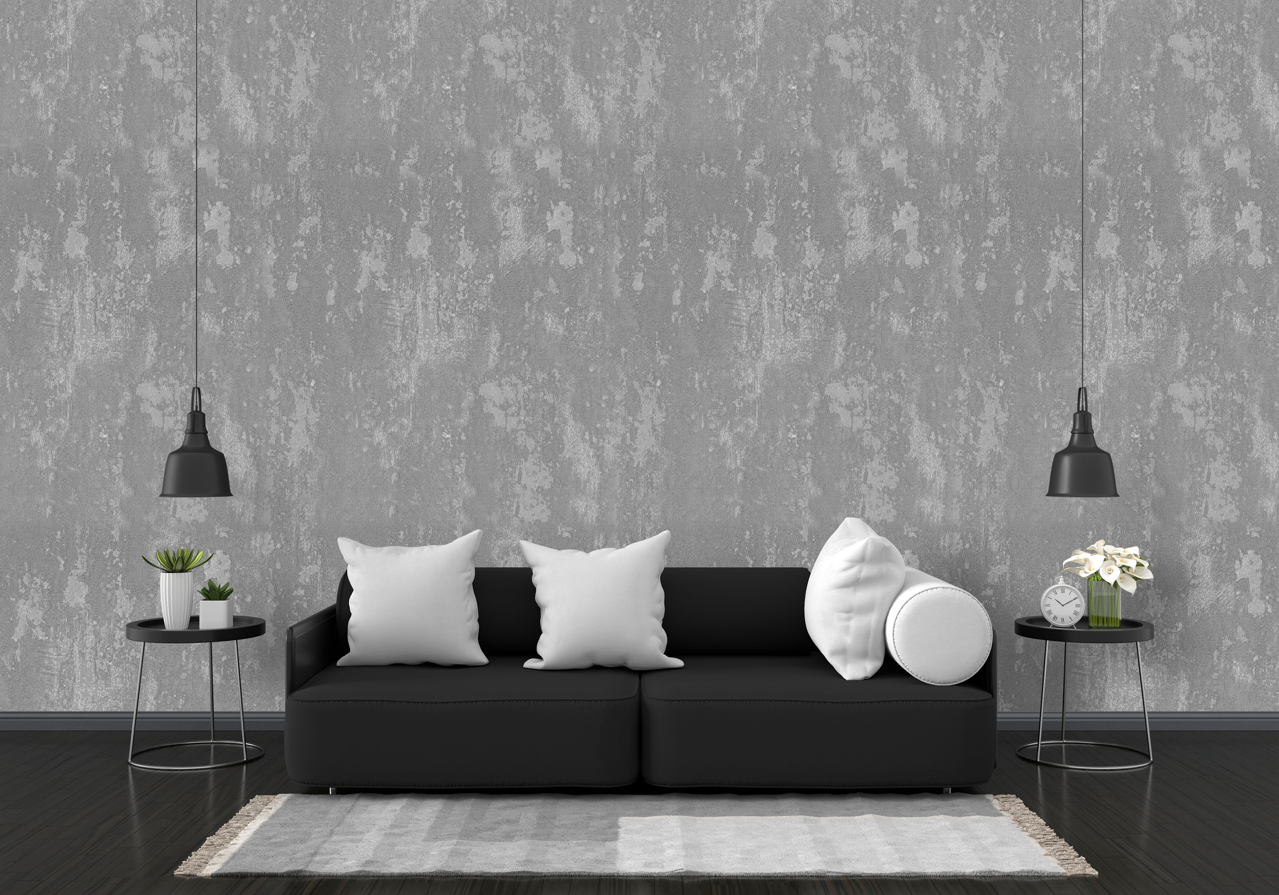 Versatile Grey Textured Wallpaper for Elegant Home Decor
