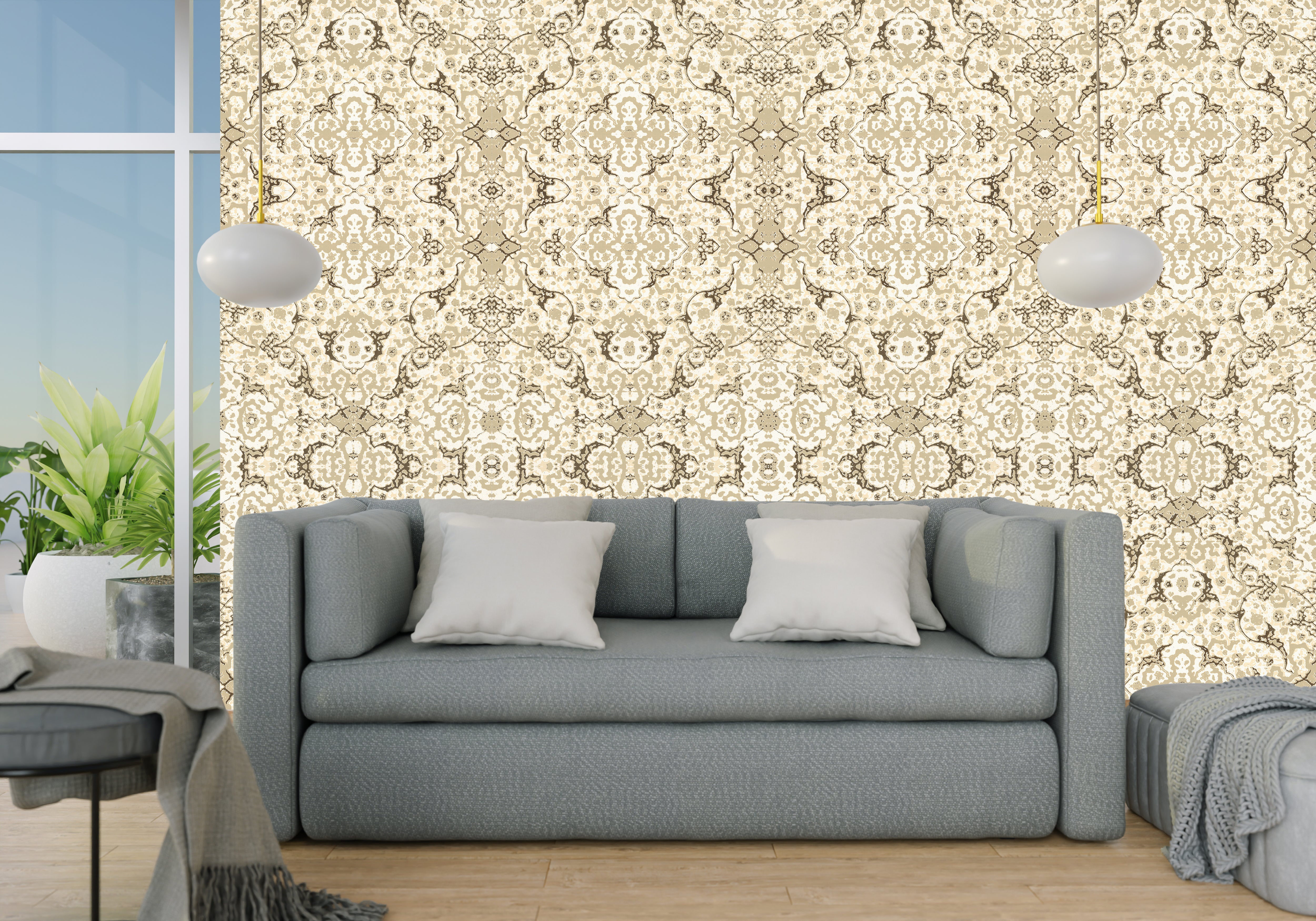 Gold Wash Design Wallpaper - For Inviting Spaces
