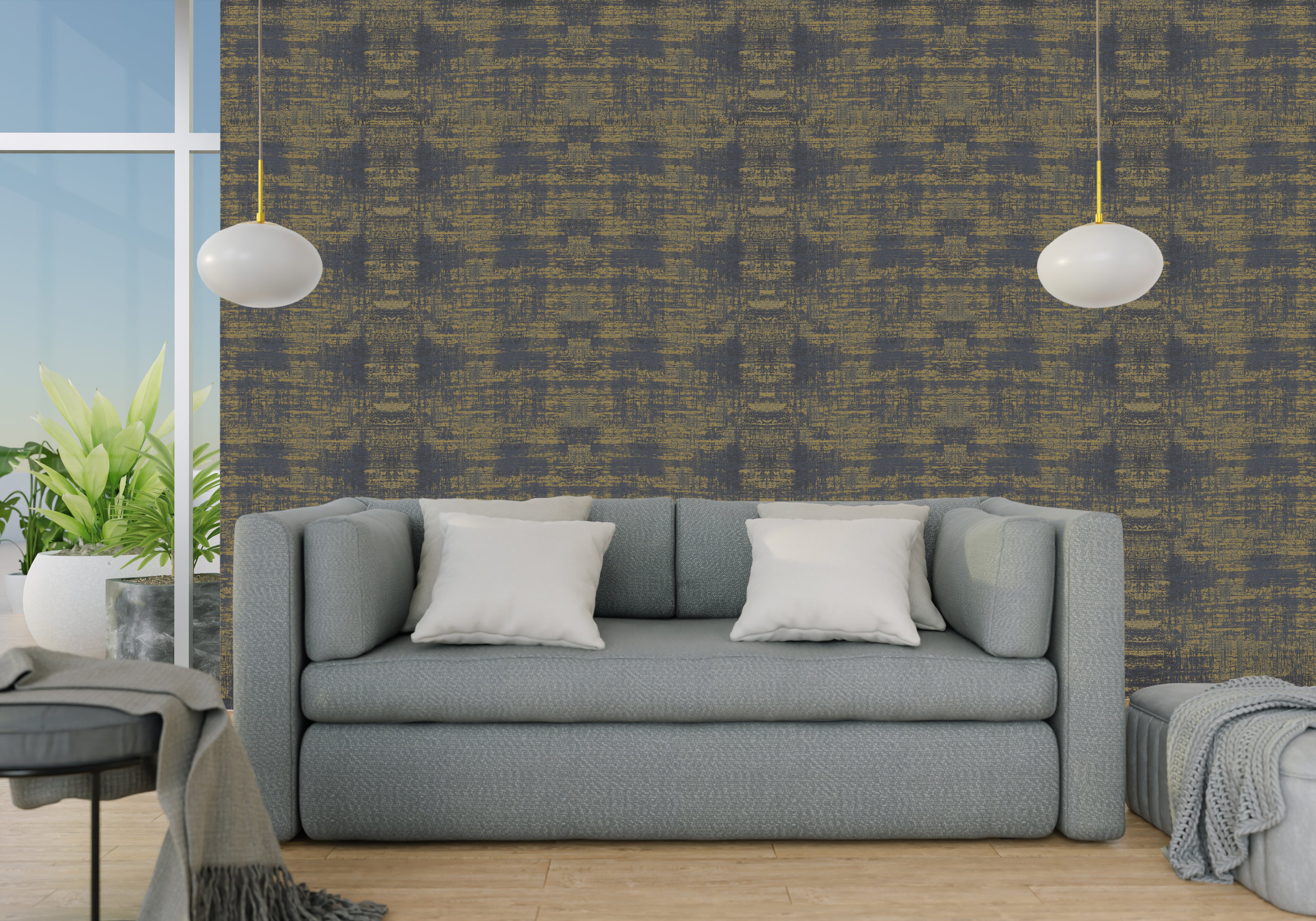 Olive Sapling Design Wallpaper - For Inviting Spaces
