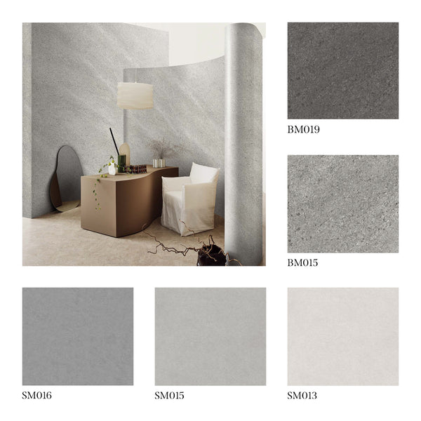 Image showcasing Modern Abstract Living Room with Textured Gray Walls, showcasing Neutr ...