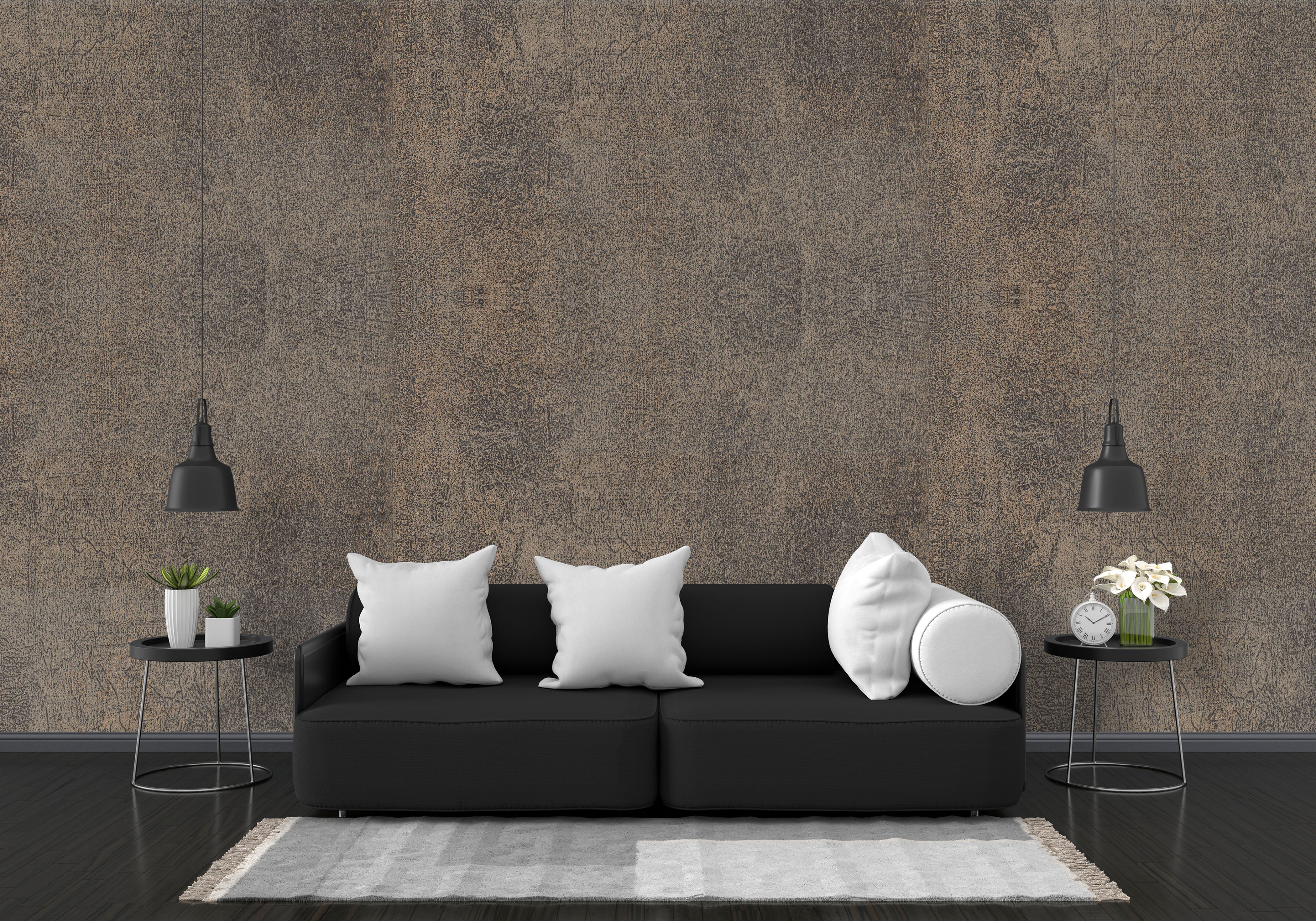 Elegant Textured Brown/Beige Wallpaper: Abstract Design for Modern & Warm Interiors