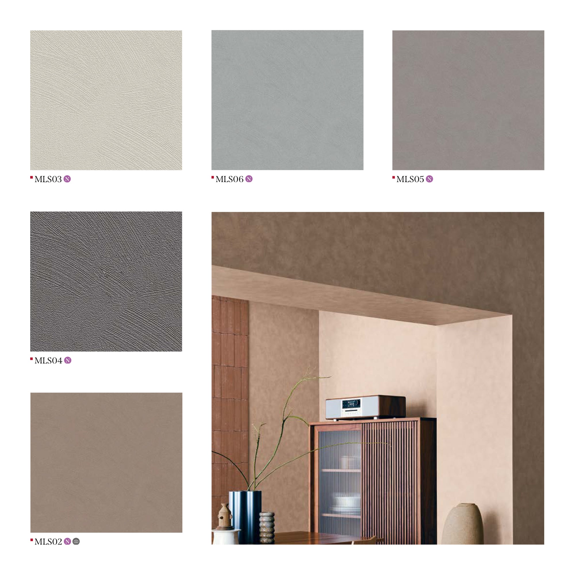 Stylish Interior with Textured Walls & Modern Furniture, showcasing various finishes.