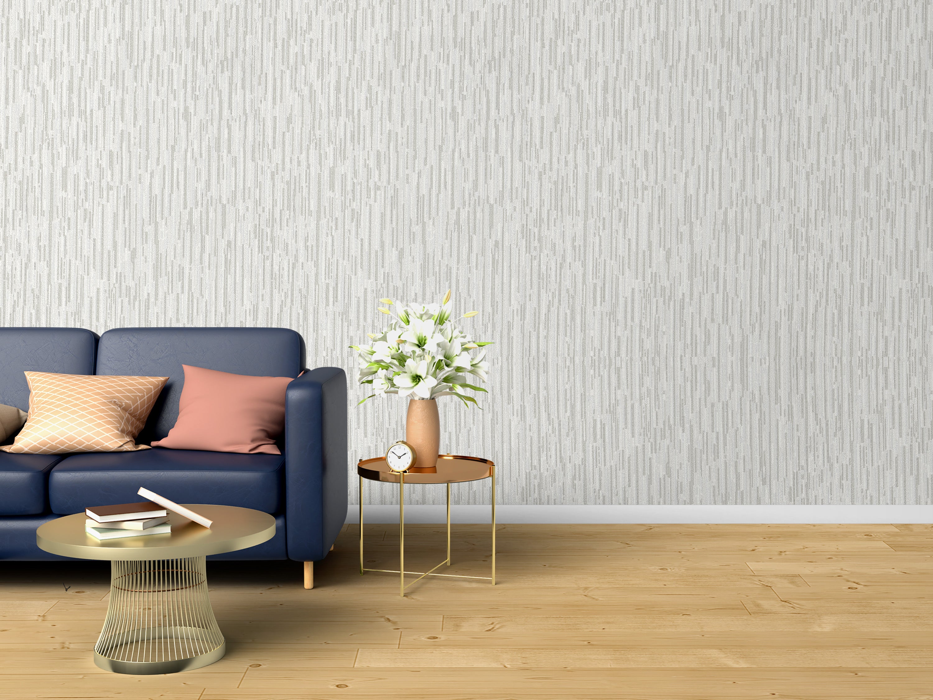 Light Grey Vertical Stripe Wallpaper