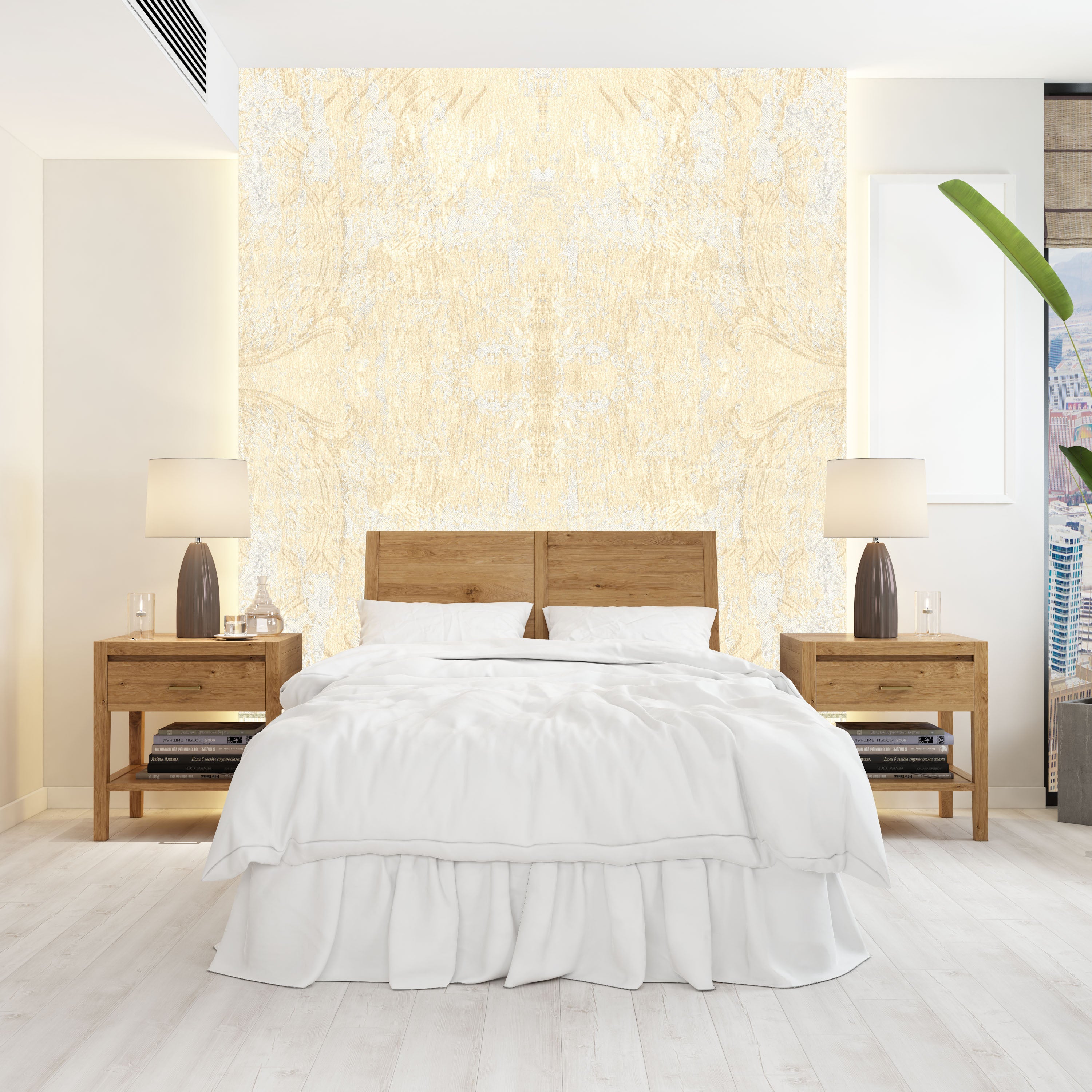 Shoelace Beige - Subtle Elegance and Modern Style Wallpaper for Living Rooms and Bedrooms