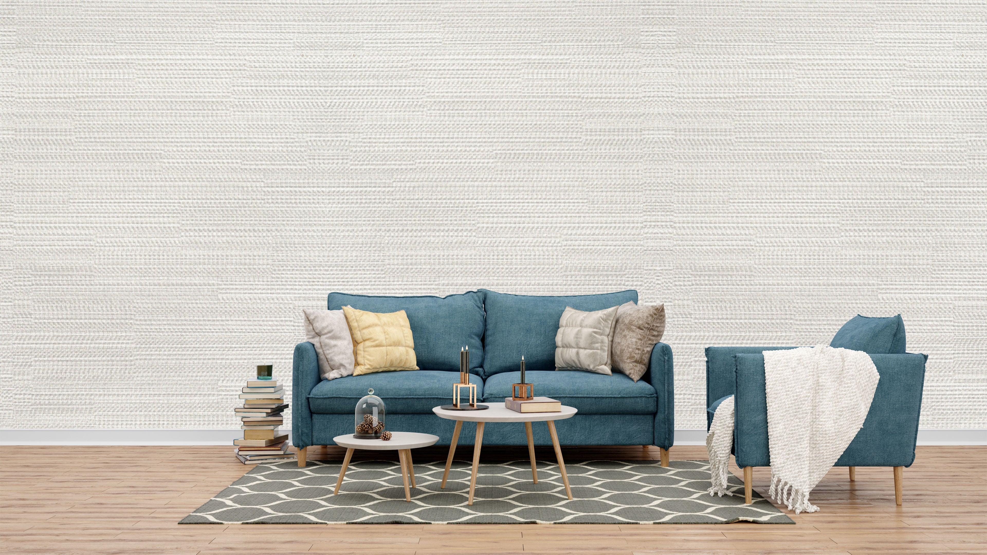 Soft Cream Textured Weave Wallpaper and Airport Navigation Signage Pack