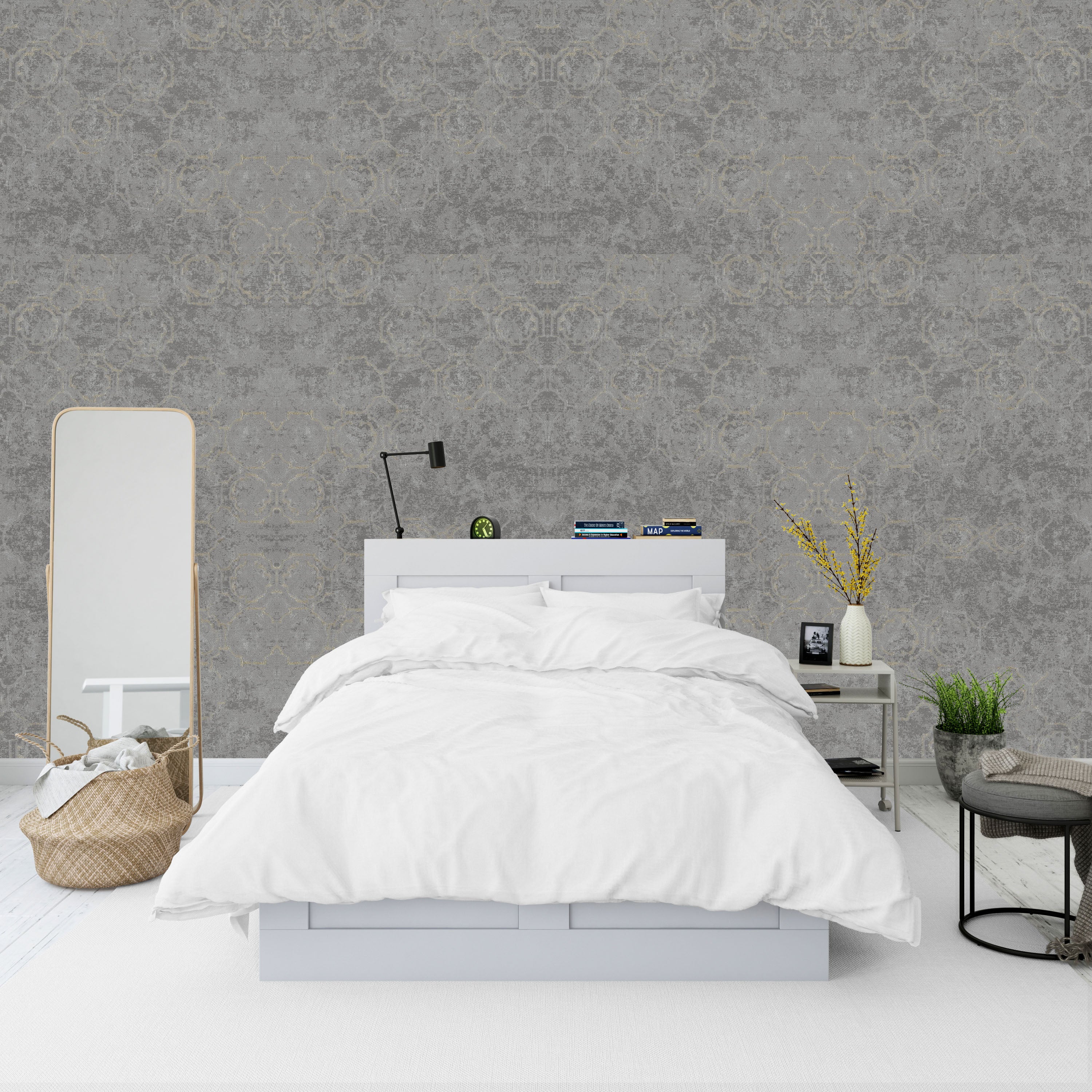 Medium Grey - Subtle Elegance and Modern Style Wallpaper for Living Rooms and Bedrooms