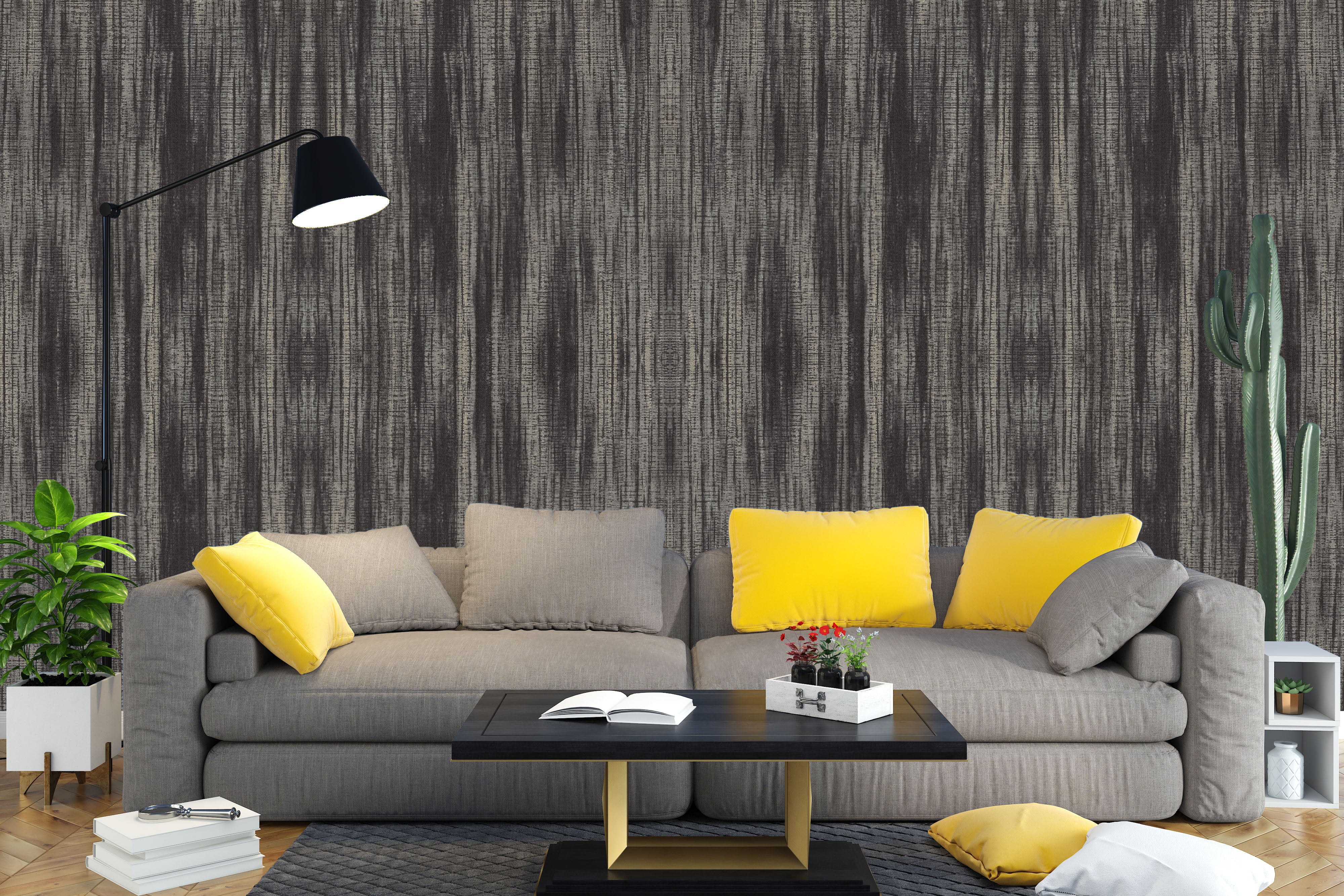 Grey Abstract Vertical Stripe Wallpaper for Modern Home Decor