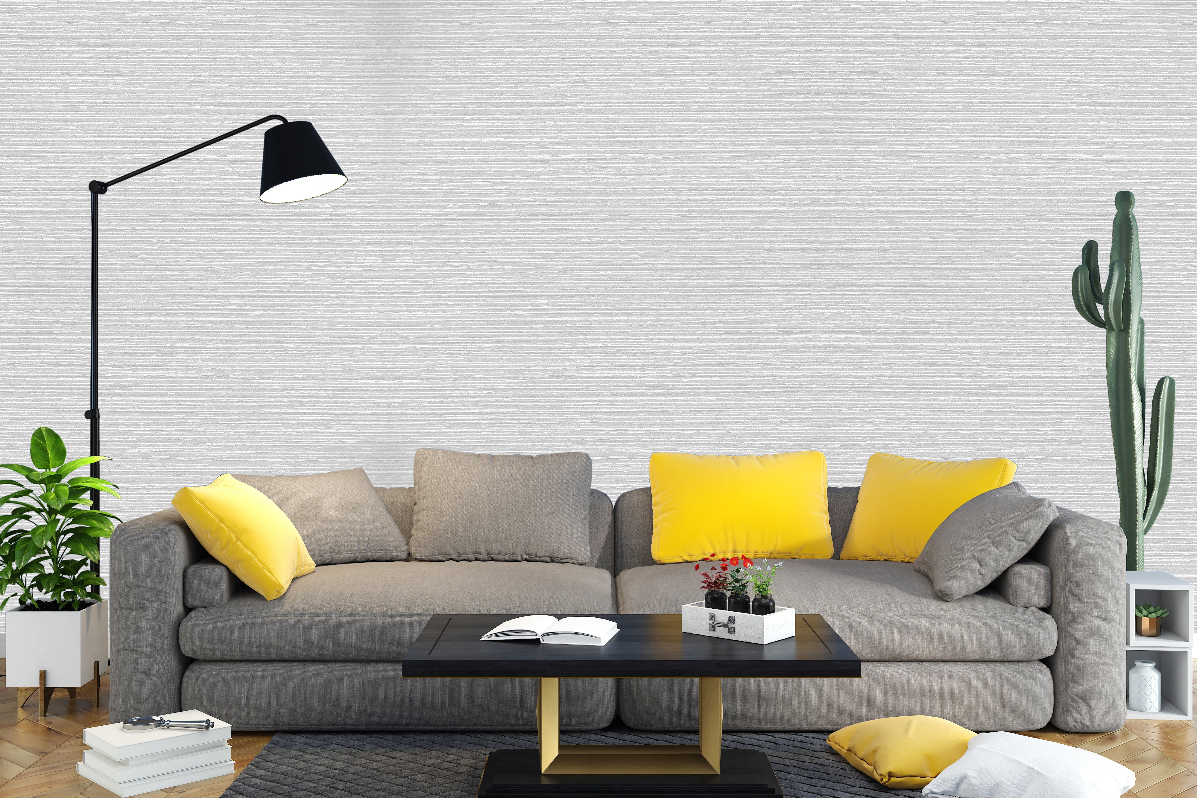 Bright and textured light grey Wall Covering