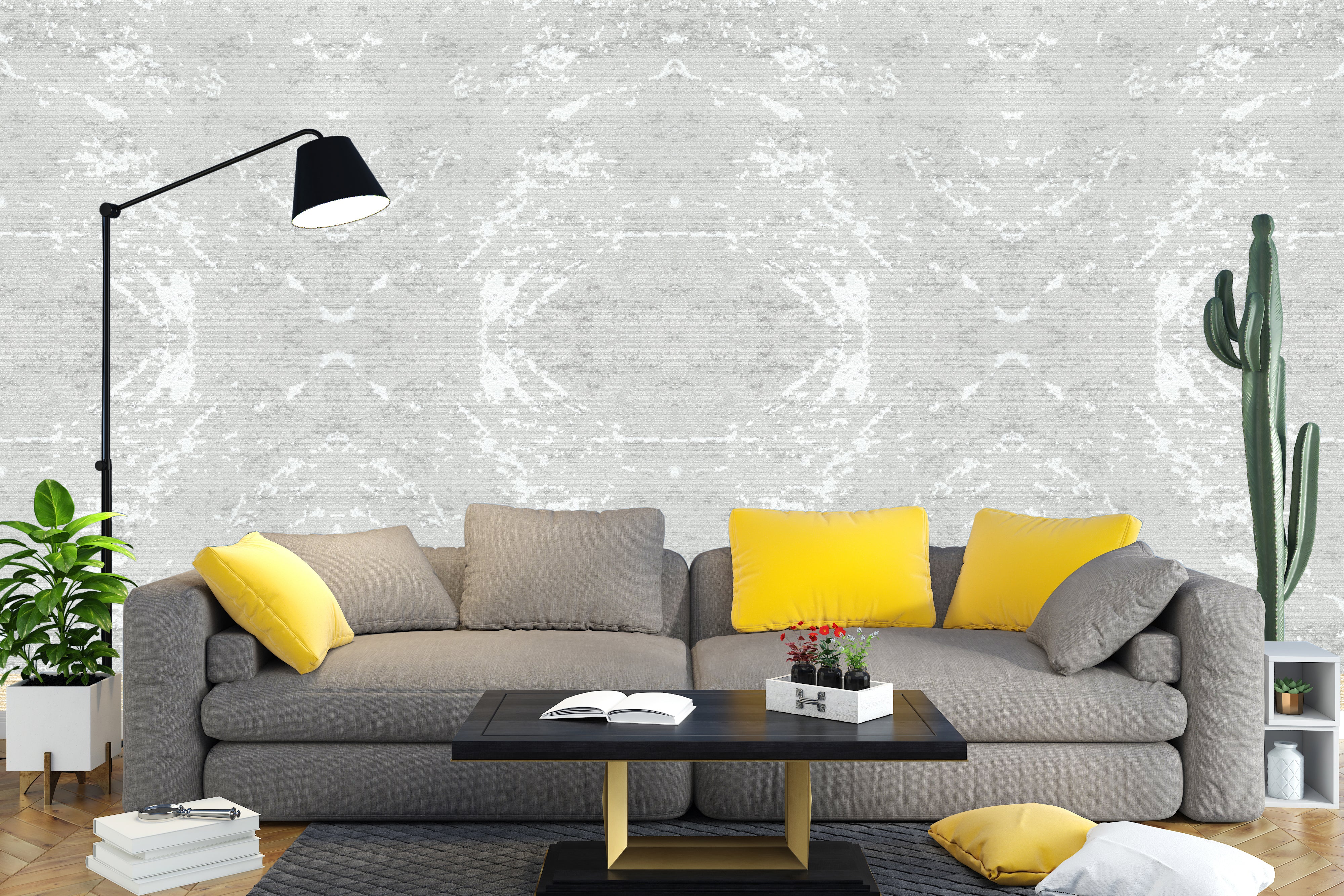 Light Grey Abstract Pattern Wallpaper - Modern Wall Covering for Stylish Spaces