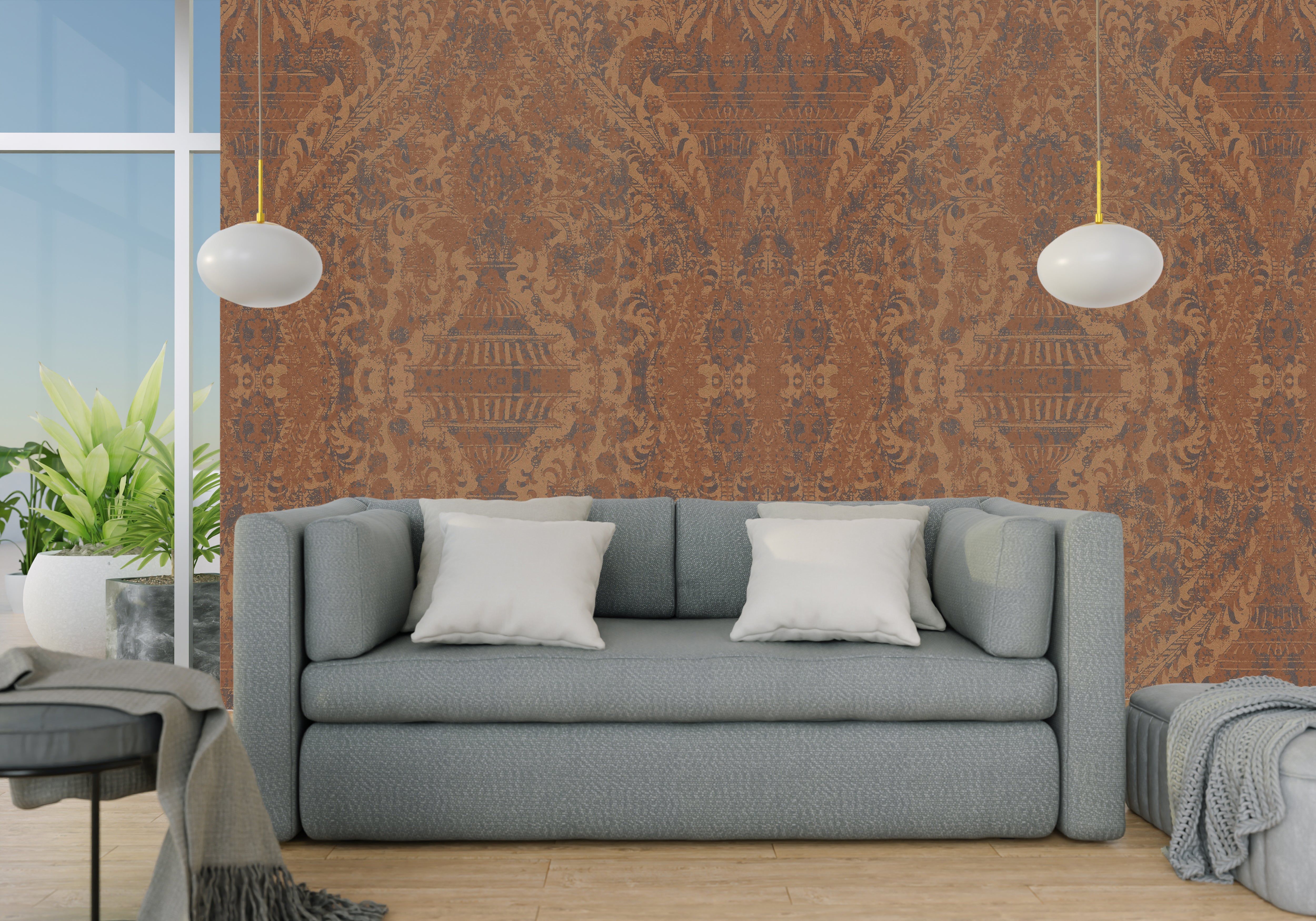 Balthasar Gold Design Wallpaper - For Inviting Spaces