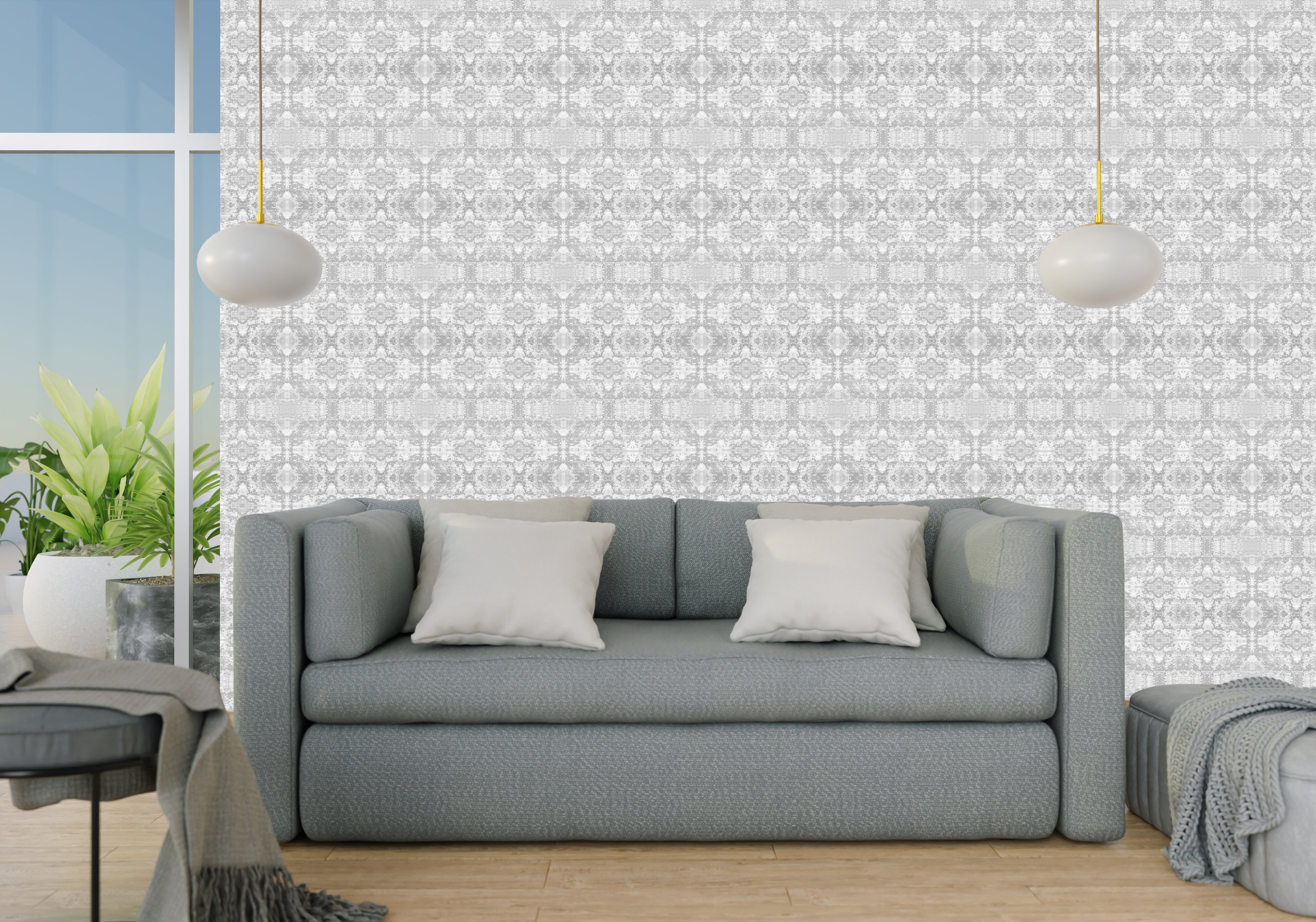 American Silver Design Wallpaper - For Inviting Spaces