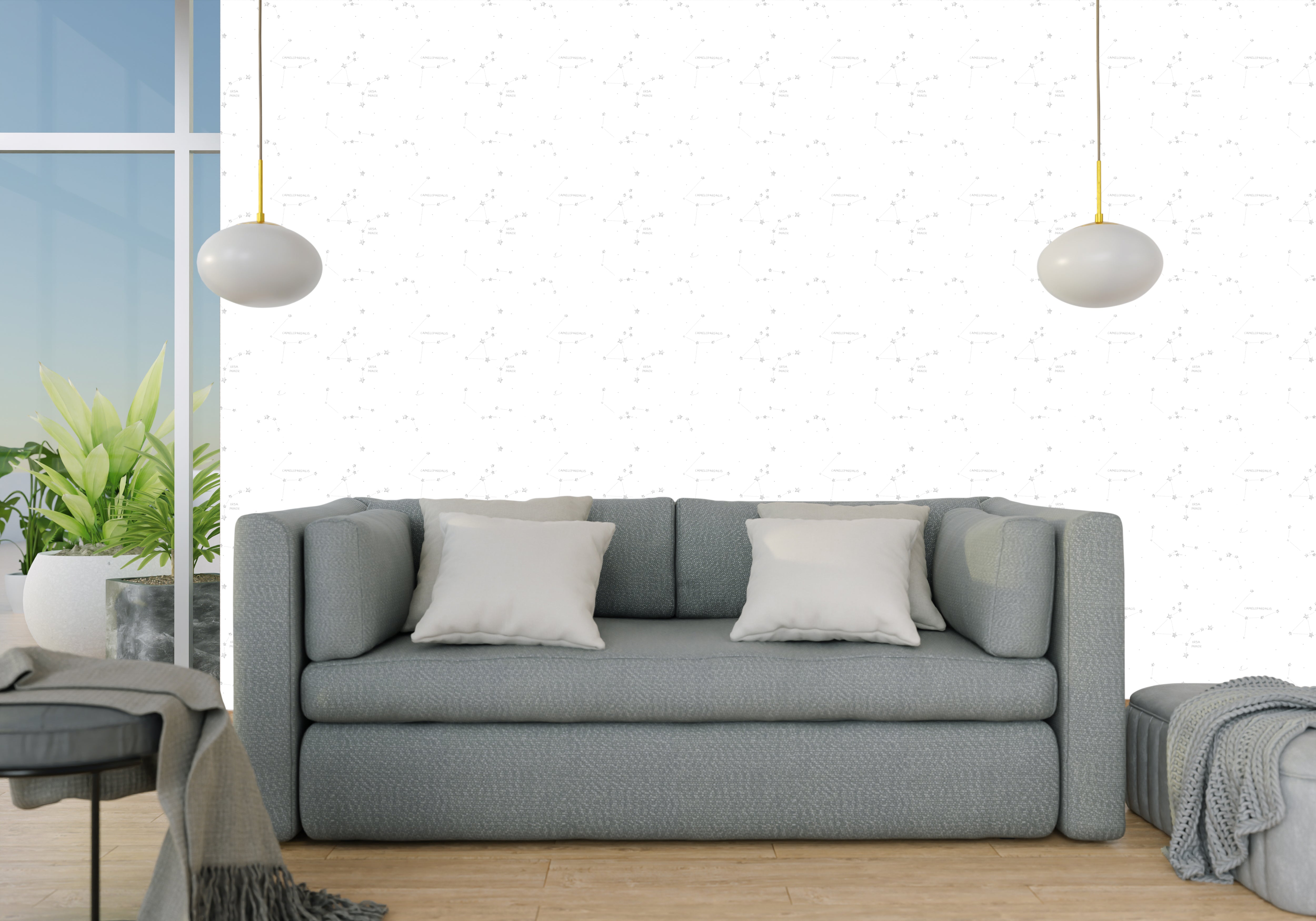 White Edgar Design Wallpaper - For Inviting Spaces