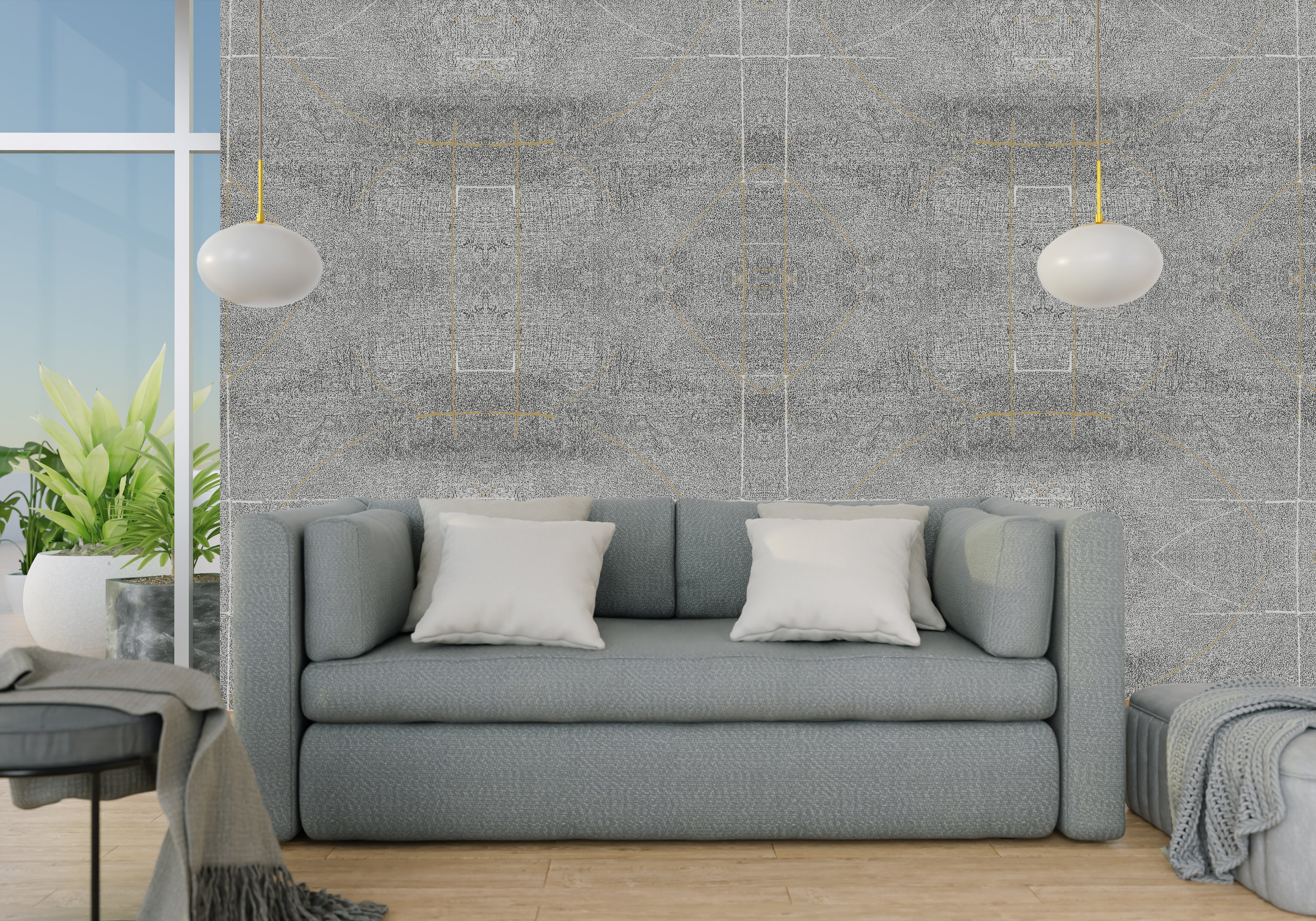 Polished Pewter Design Wallpaper - For Inviting Spaces