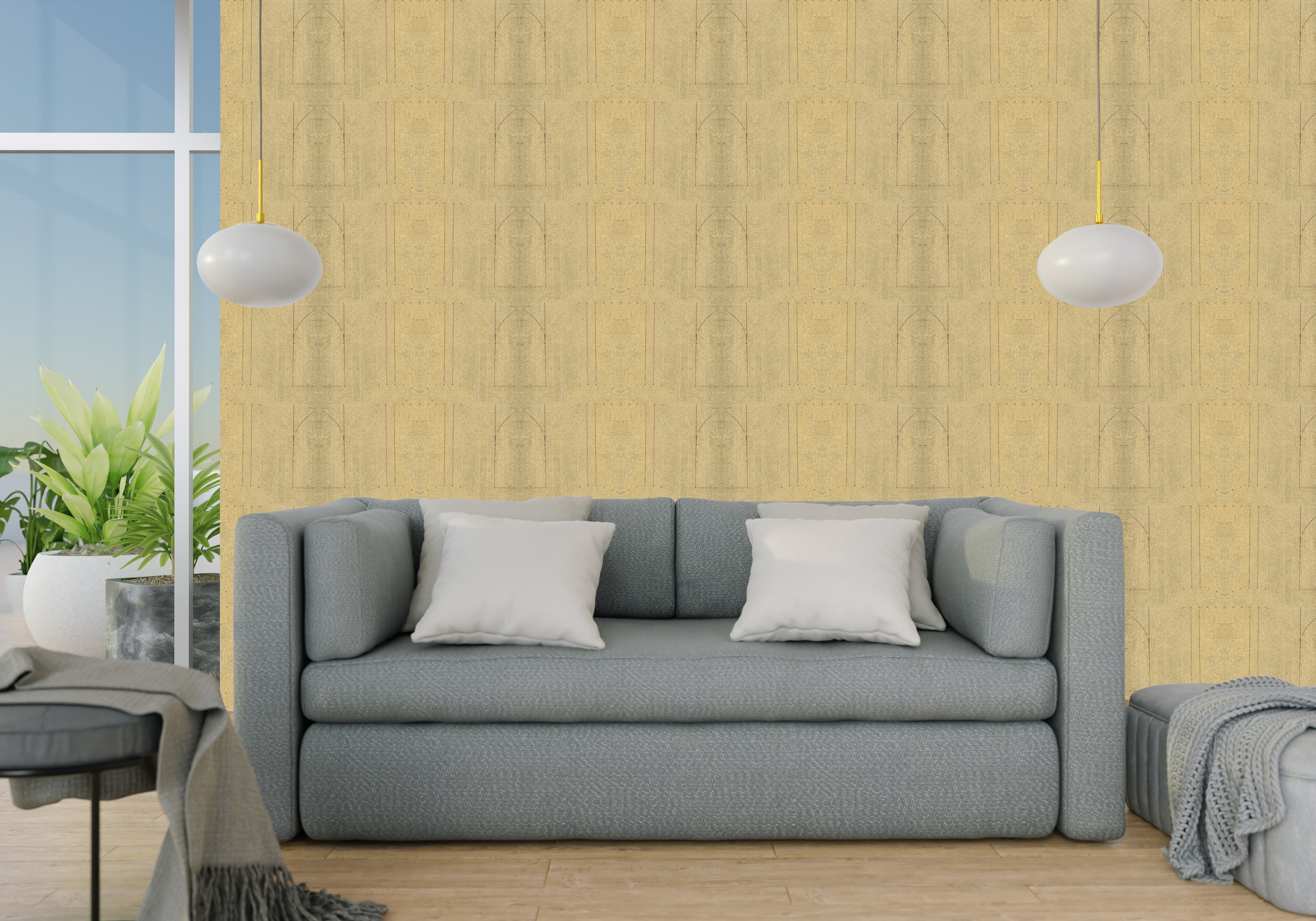 Bakelite Yellow Design Wallpaper - For Inviting Spaces