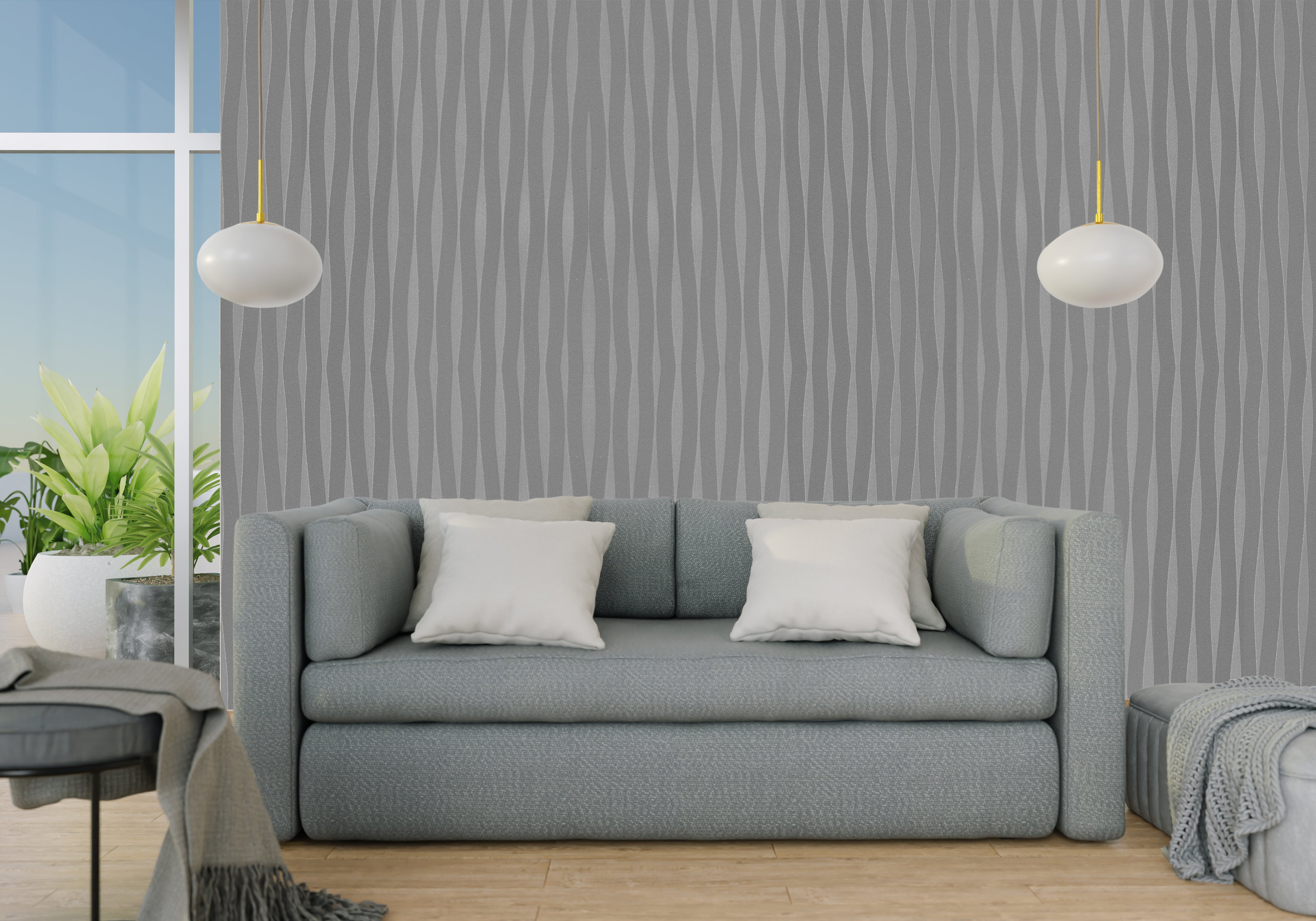 Frost Grey Design Wallpaper - For Inviting Spaces