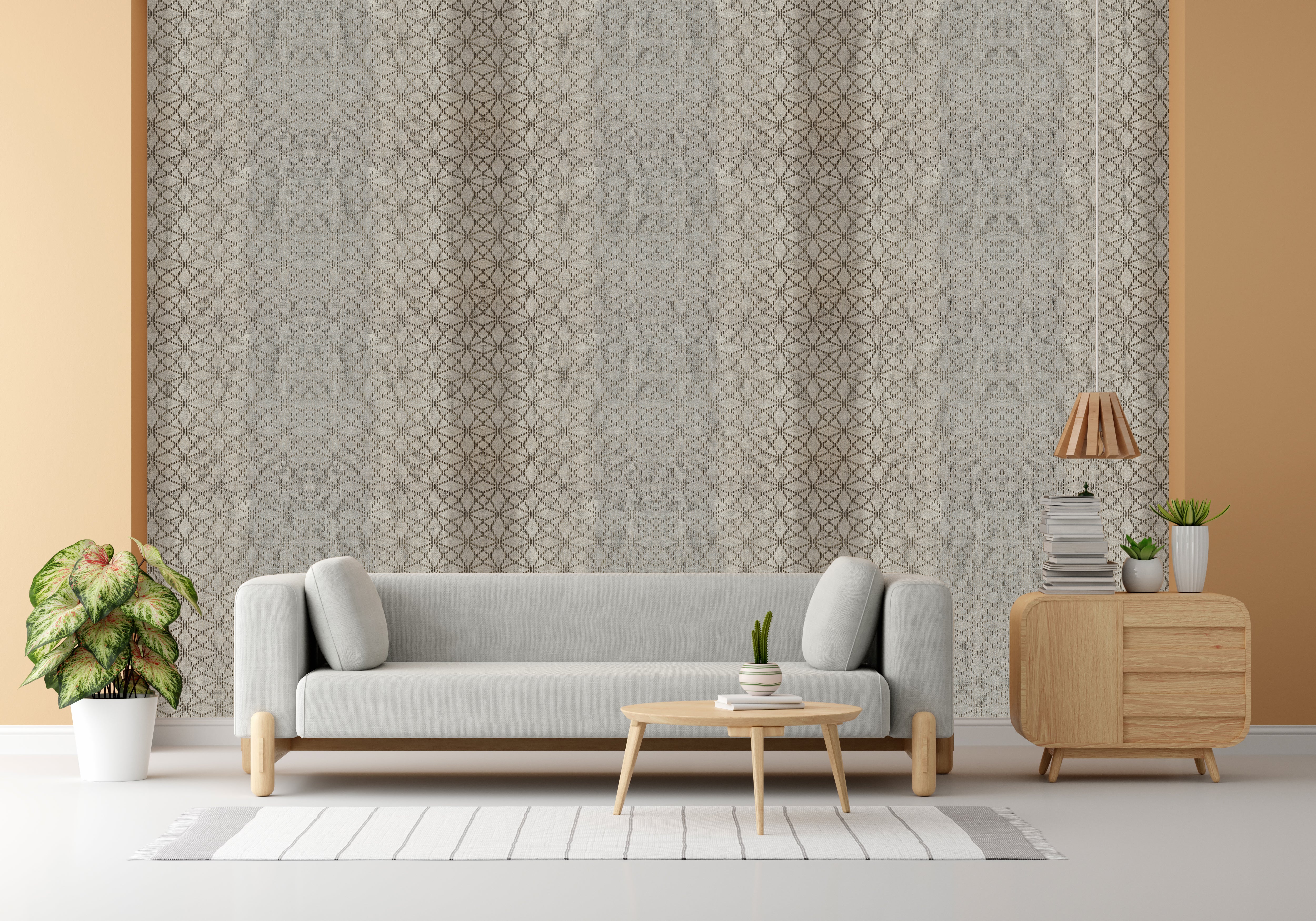 Sacred Vortex Design Subtle Elegance Modern Style Wallpaper for Living Rooms Bedrooms