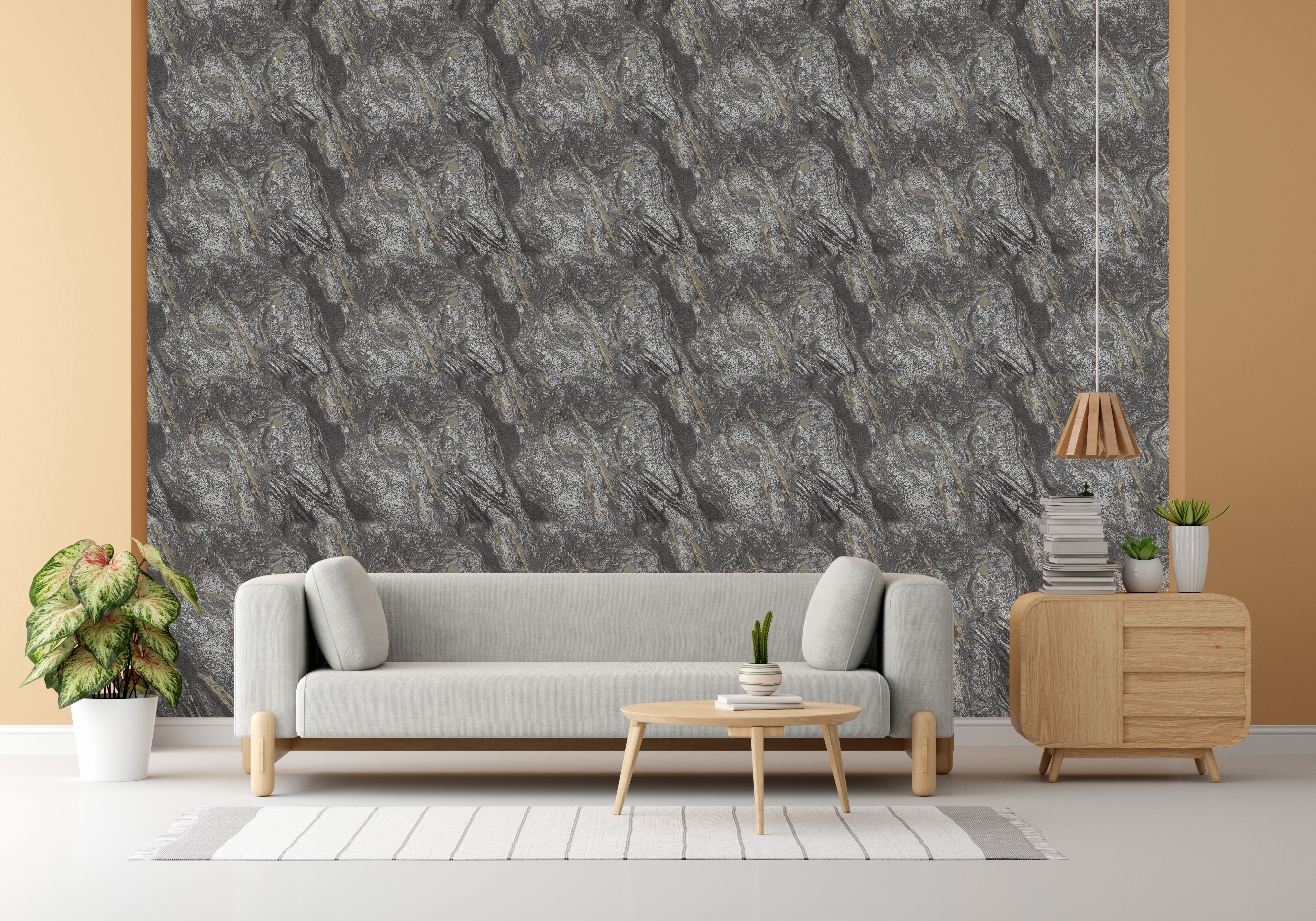 Dove Grey Design Subtle Elegance Modern Style Wallpaper for Living Rooms Bedrooms