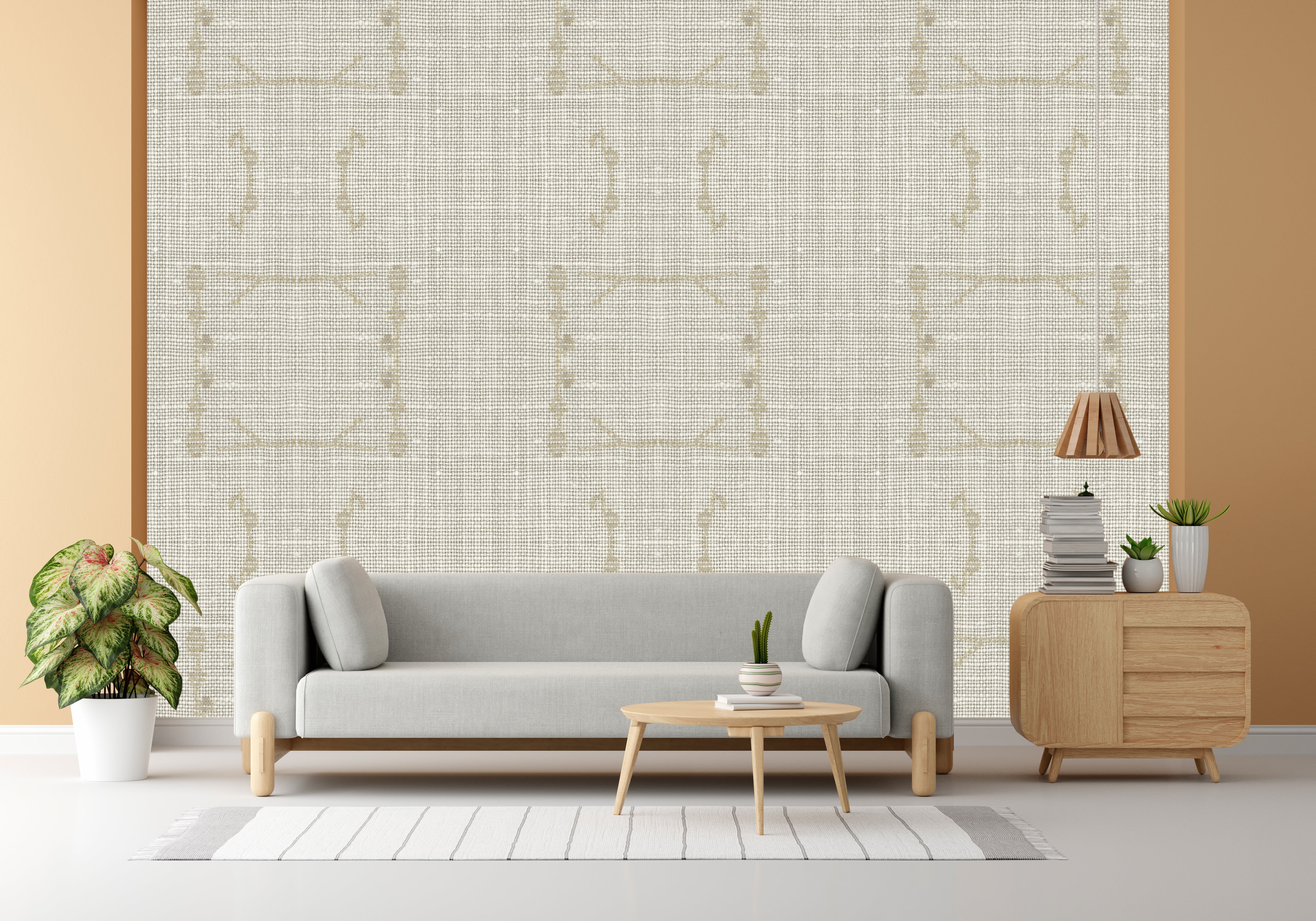 Rotunda White Design Subtle Elegance Modern Style Wallpaper for Living Rooms Bedrooms