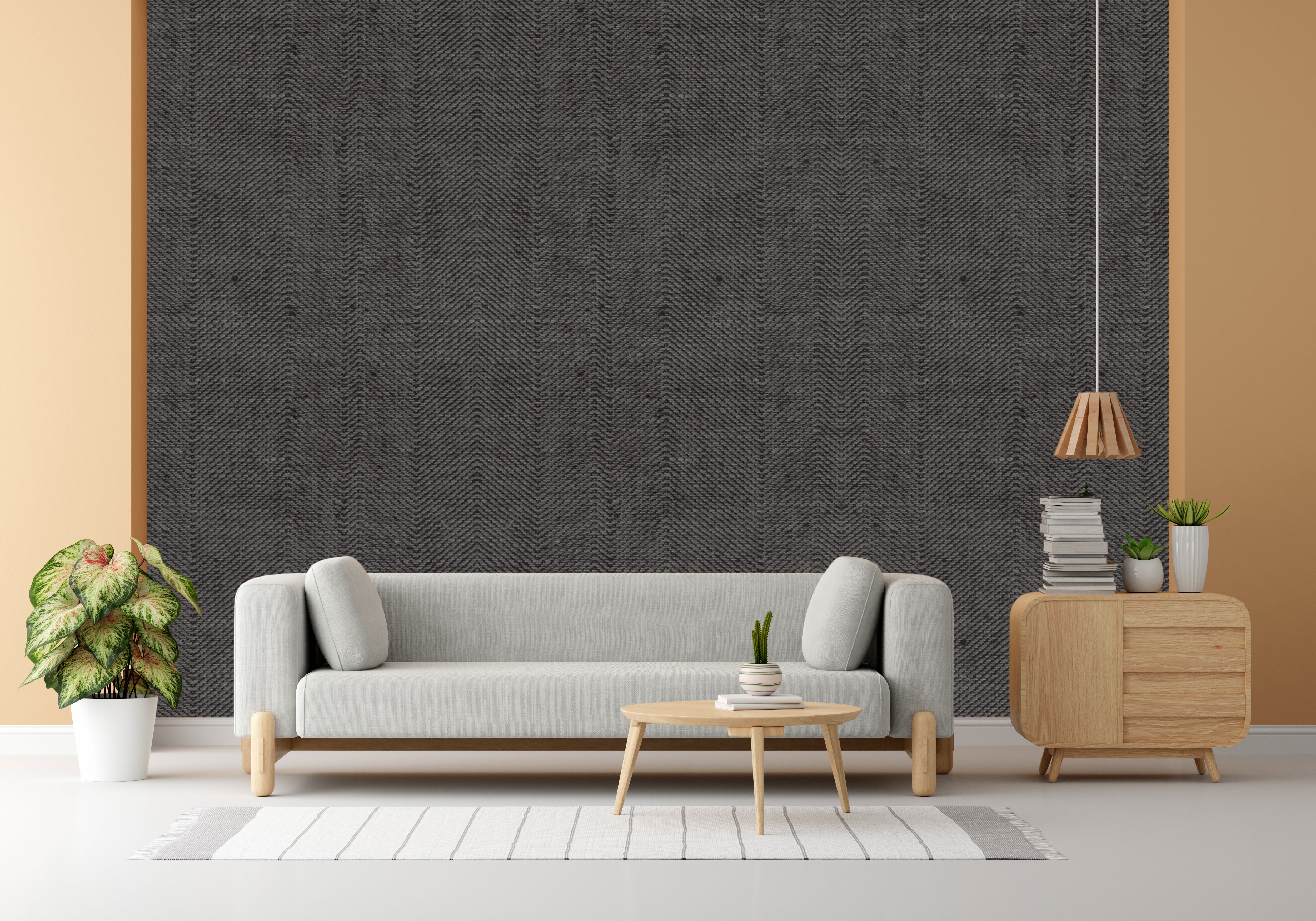 Binrouji Black Design Subtle Elegance Modern Style Wallpaper for Living Rooms Bedrooms