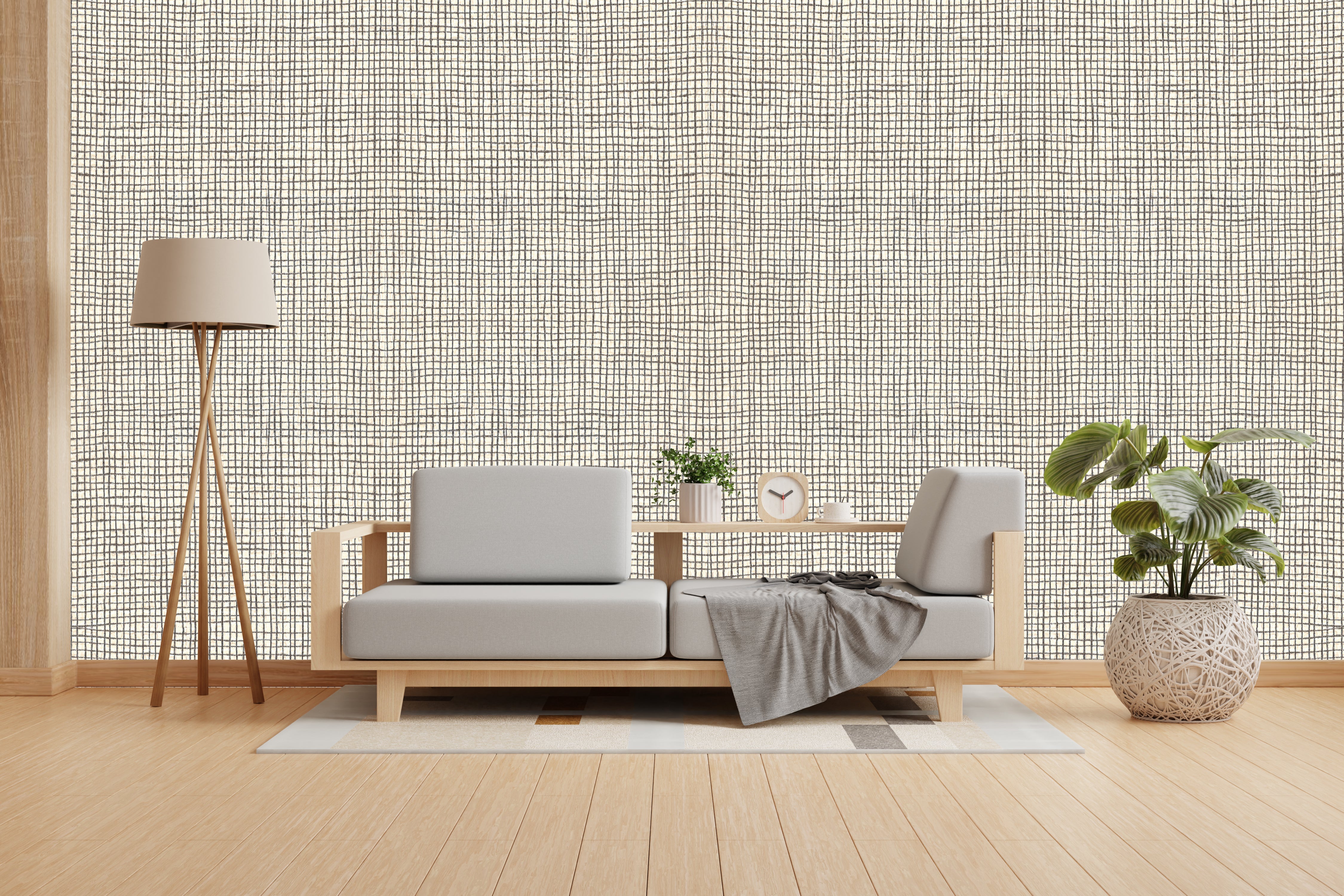 Frank Lloyd White Design Subtle Elegance Modern Style Wallpaper for Living Rooms Bedrooms
