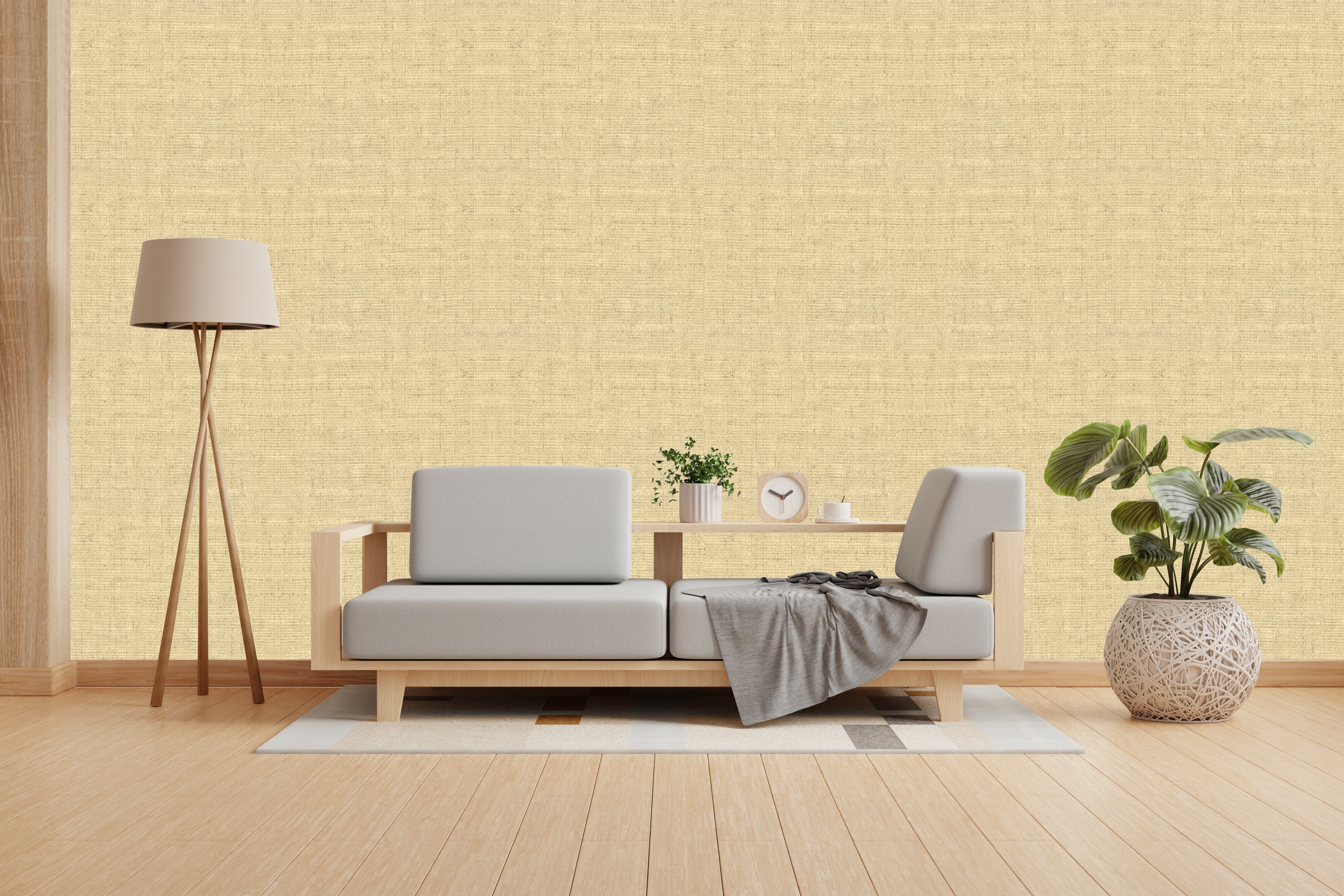 Organic Bamboo Design Subtle Elegance Modern Style Wallpaper for Living Rooms Bedrooms