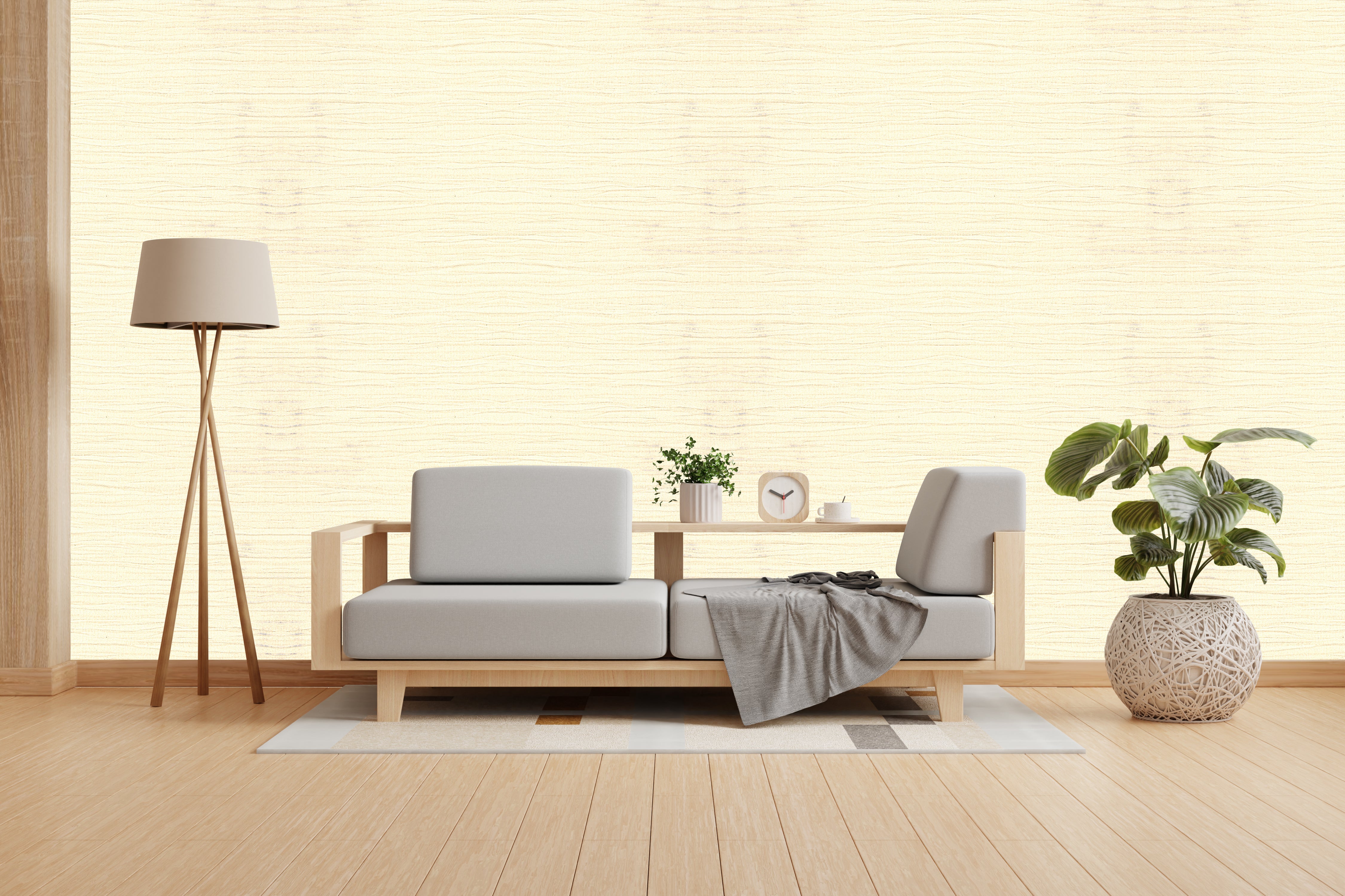 China Ivory Design Subtle Elegance Modern Style Wallpaper for Living Rooms Bedrooms