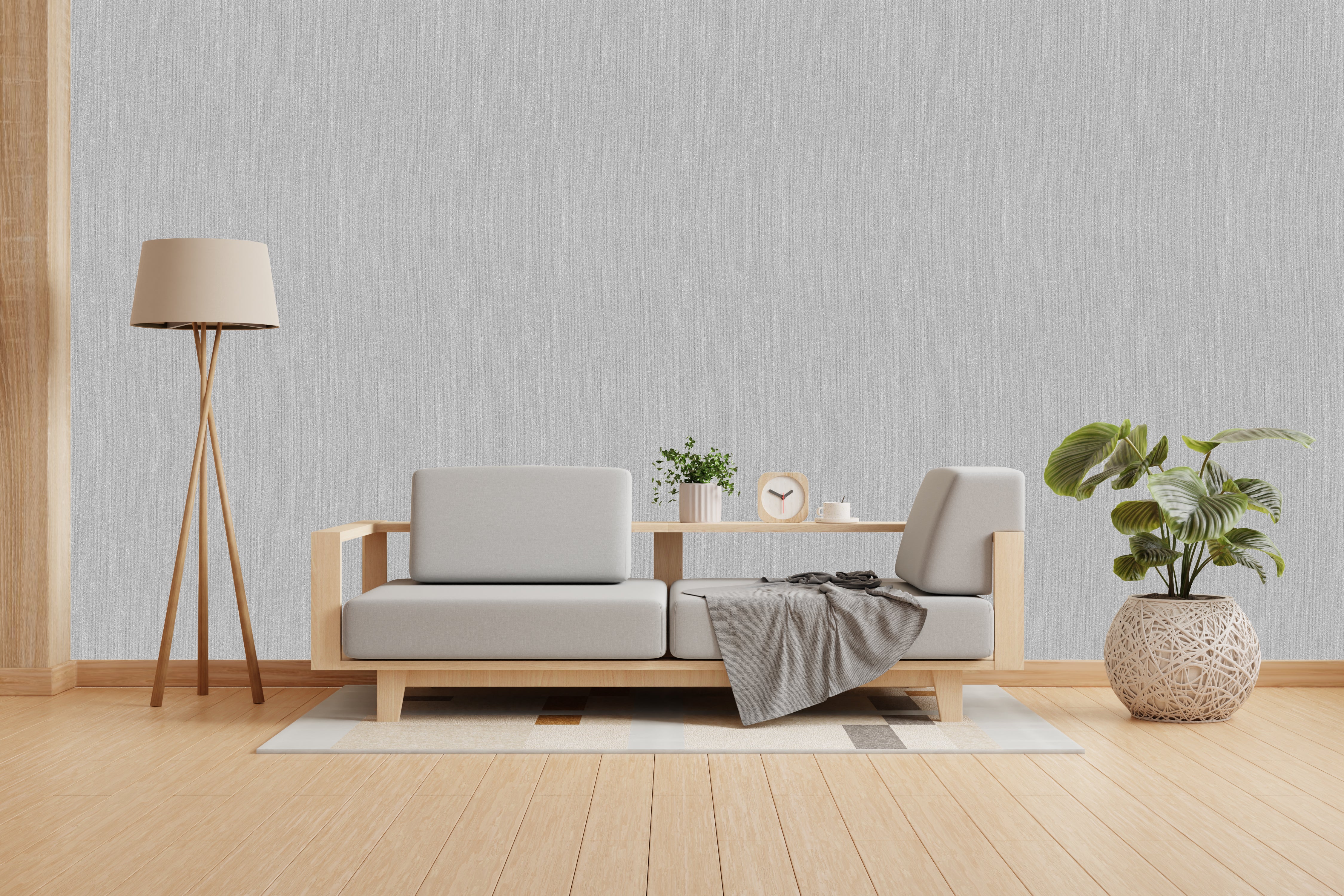Fortress Grey Design Subtle Elegance Modern Style Wallpaper for Living Rooms Bedrooms