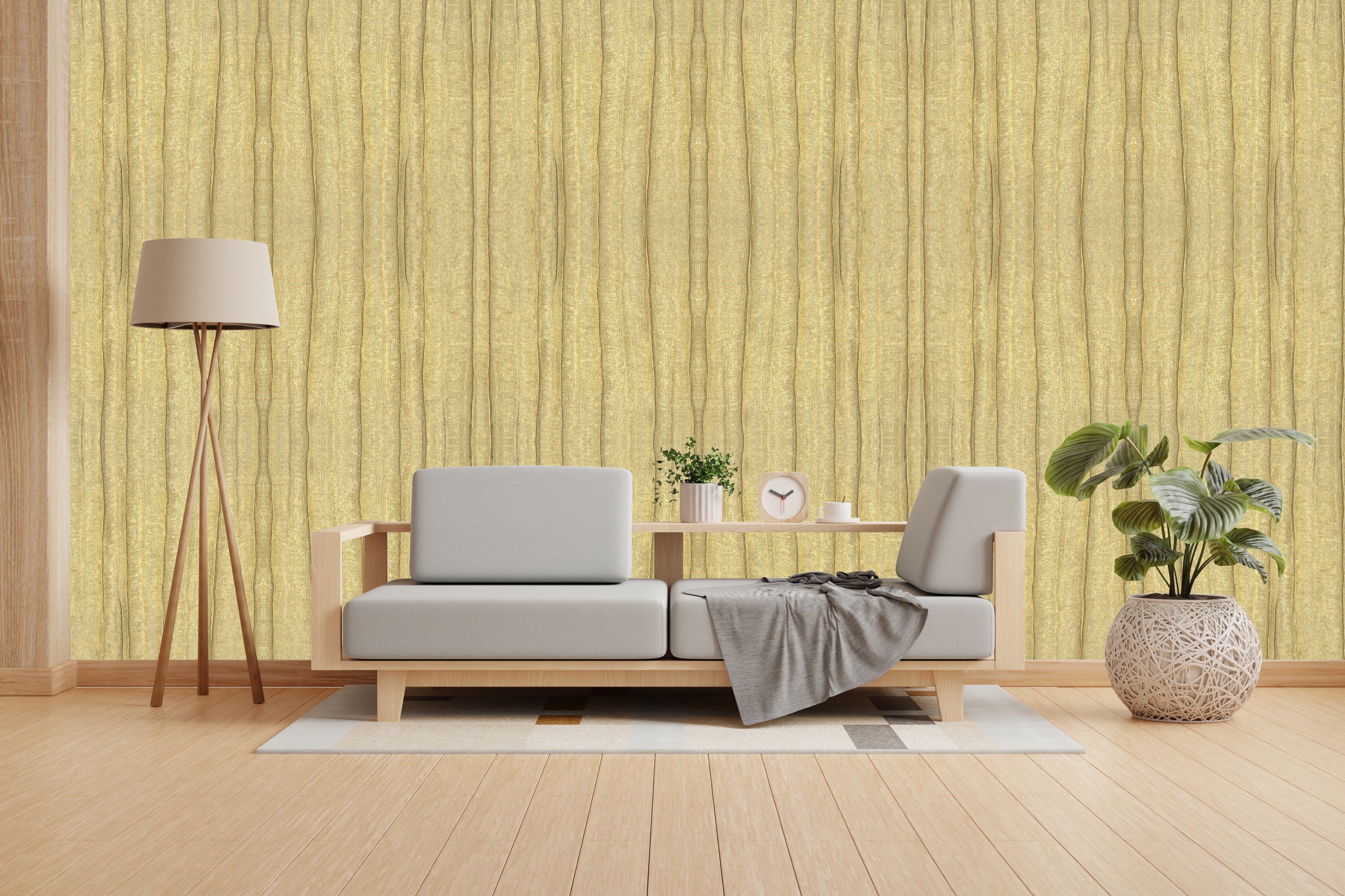 Wine Yellow Design Subtle Elegance Modern Style Wallpaper for Living Rooms Bedrooms