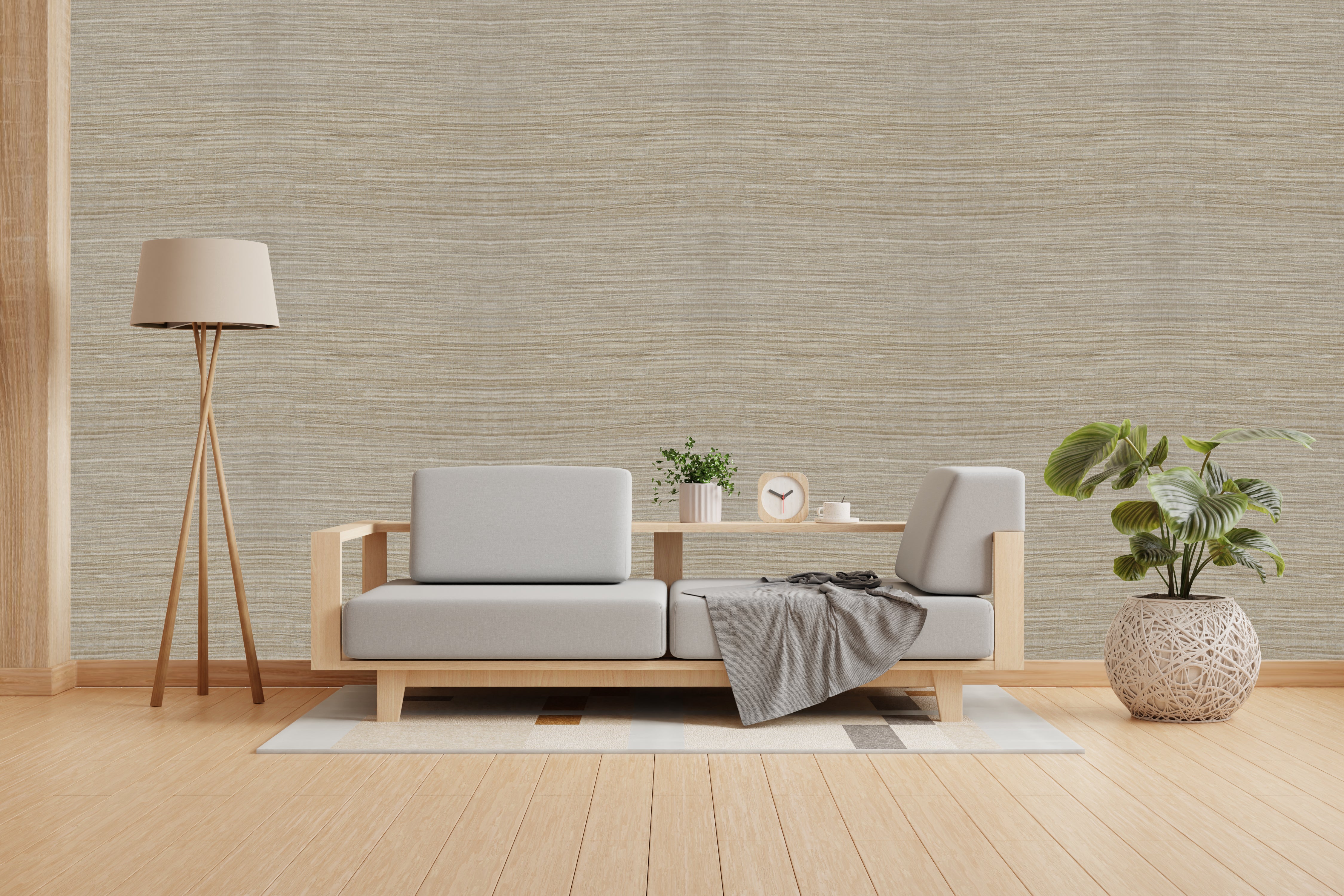 Bright Sepia Design Subtle Elegance Modern Style Wallpaper for Living Rooms Bedrooms