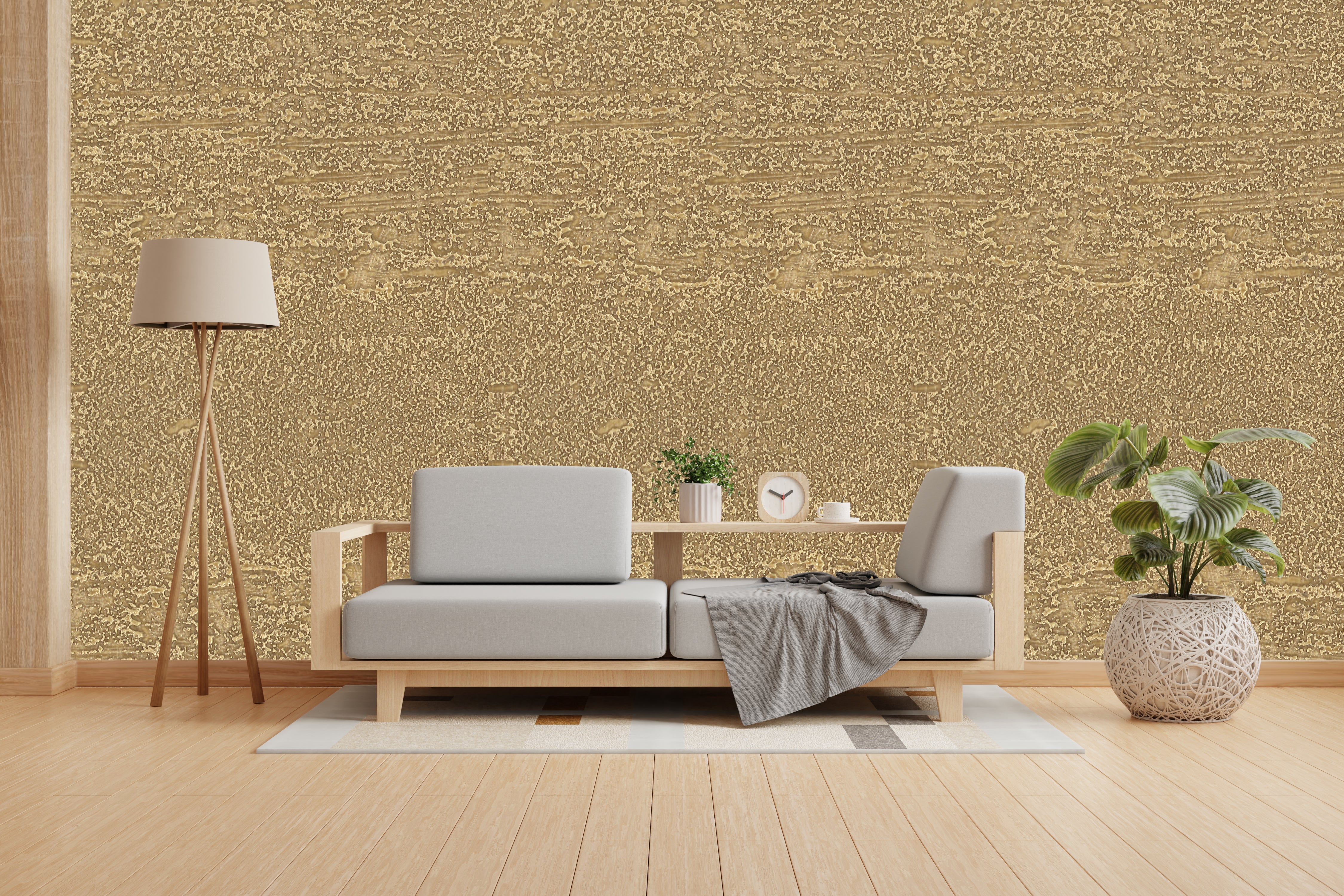 Gold Rush Design Subtle Elegance Modern Style Wallpaper for Living Rooms Bedrooms