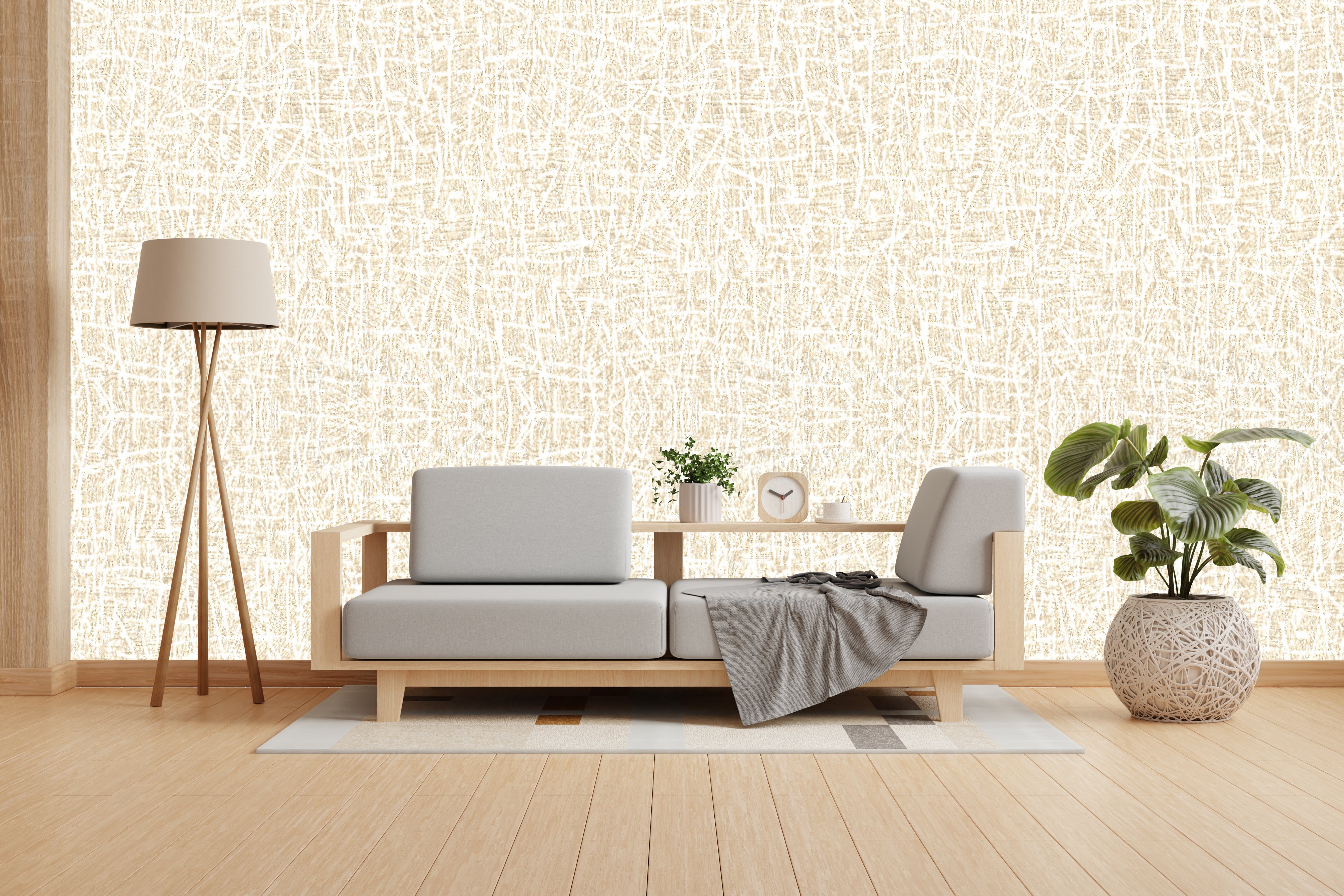 Acoustic White Design Subtle Elegance Modern Style Wallpaper for Living Rooms Bedrooms