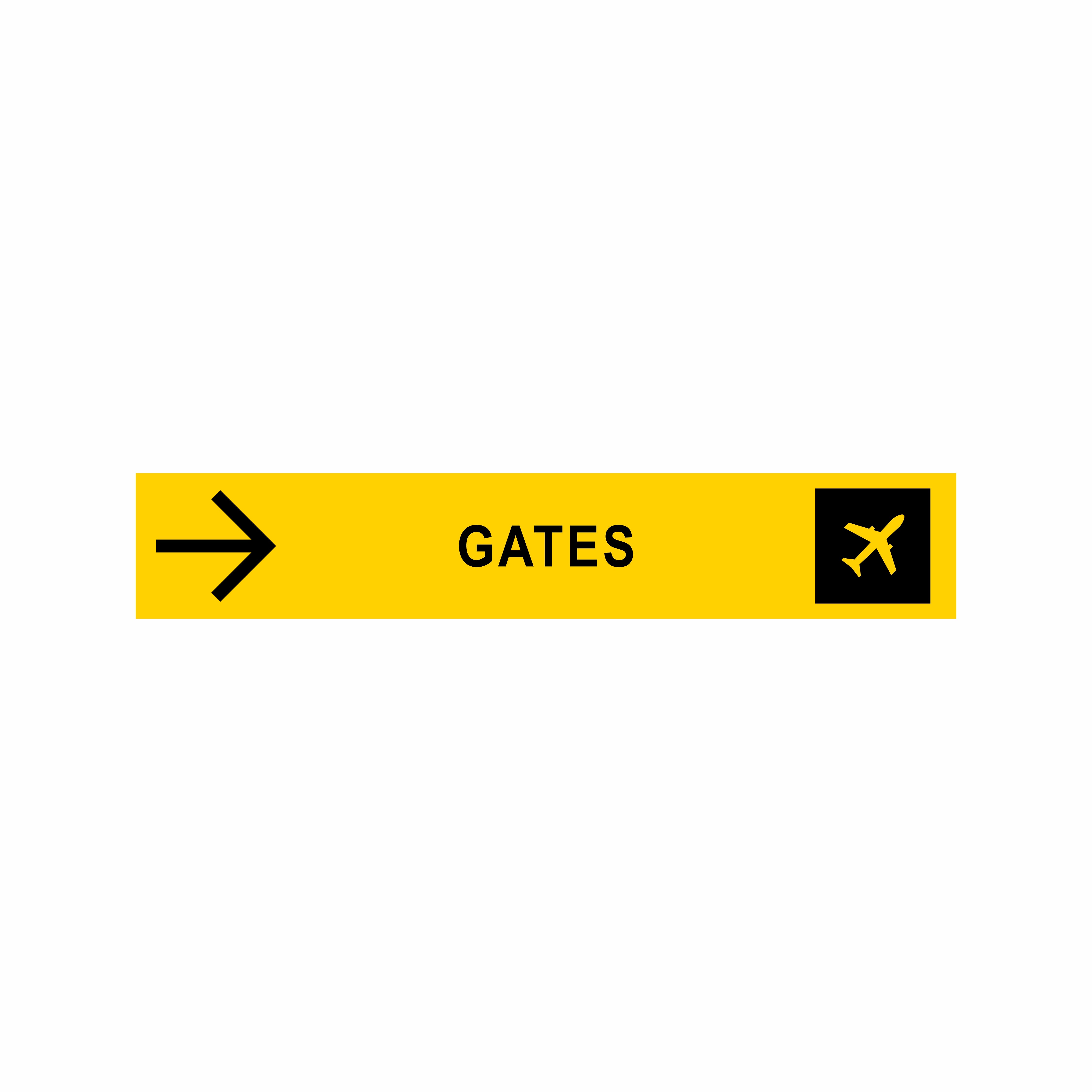 Yellow Gates Signage Wallpaper for Travel & Commercial Spaces, Size 30
