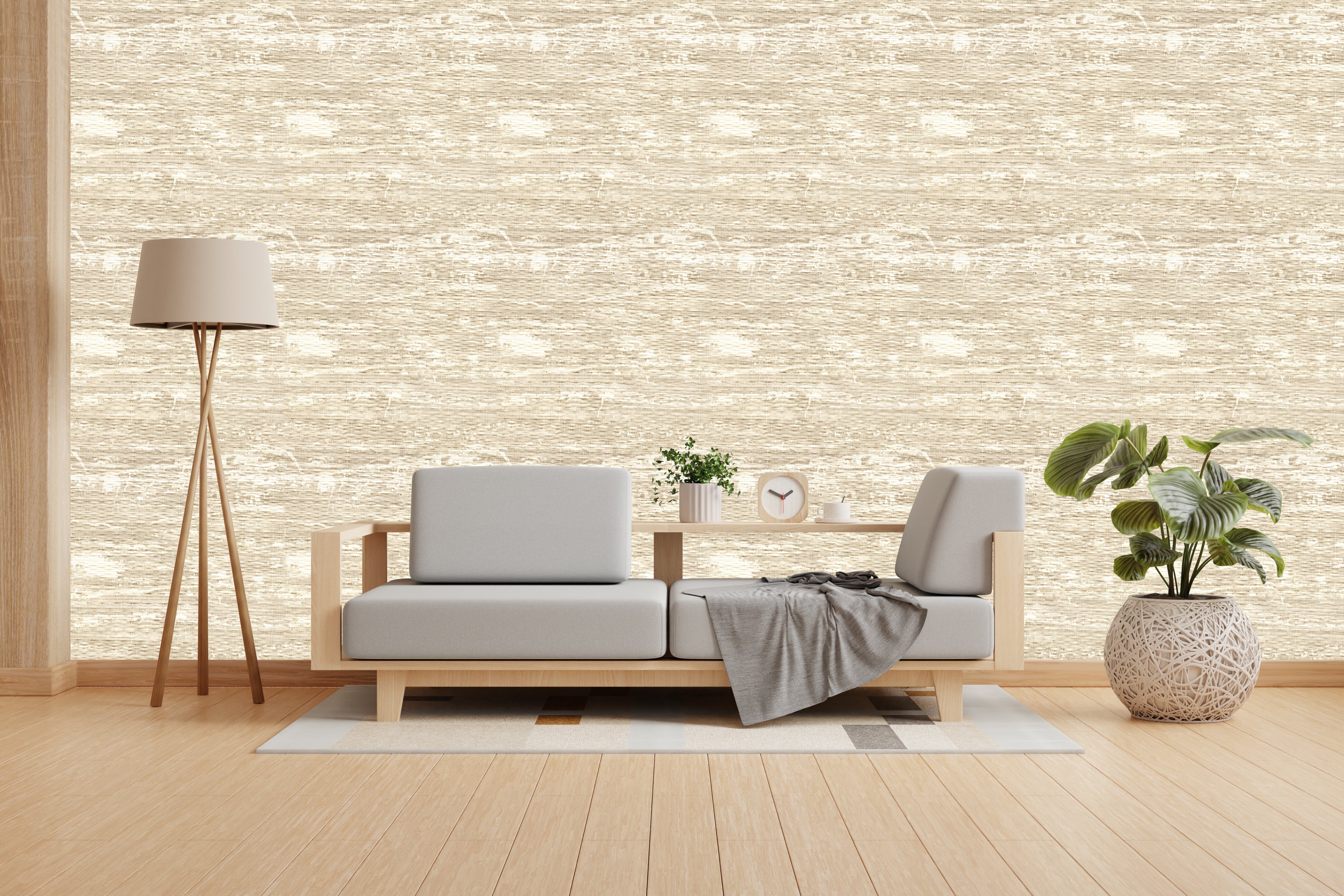 Bleached Sand Design Subtle Elegance Modern Style Wallpaper for Living Rooms Bedrooms