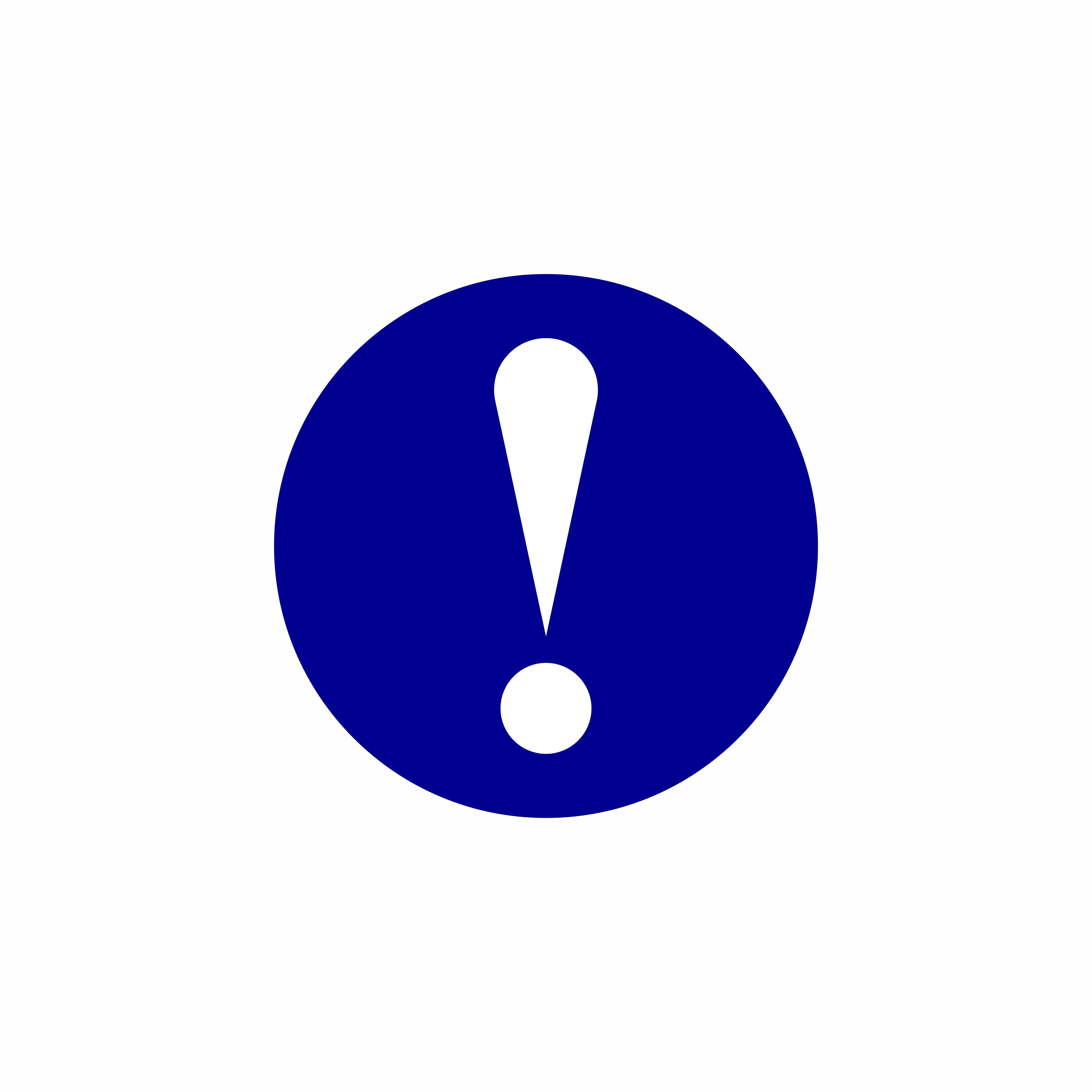 Blue Exclamation Mark Round Wallpaper - Warning Decal, Size (15x15) Inches