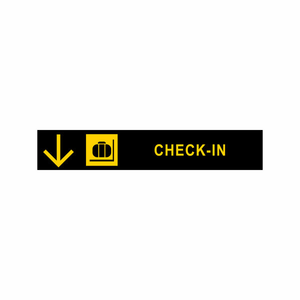 Directional Check-In Sign Wallpaper for Public Spaces, Size ( 30x6 ) I ...