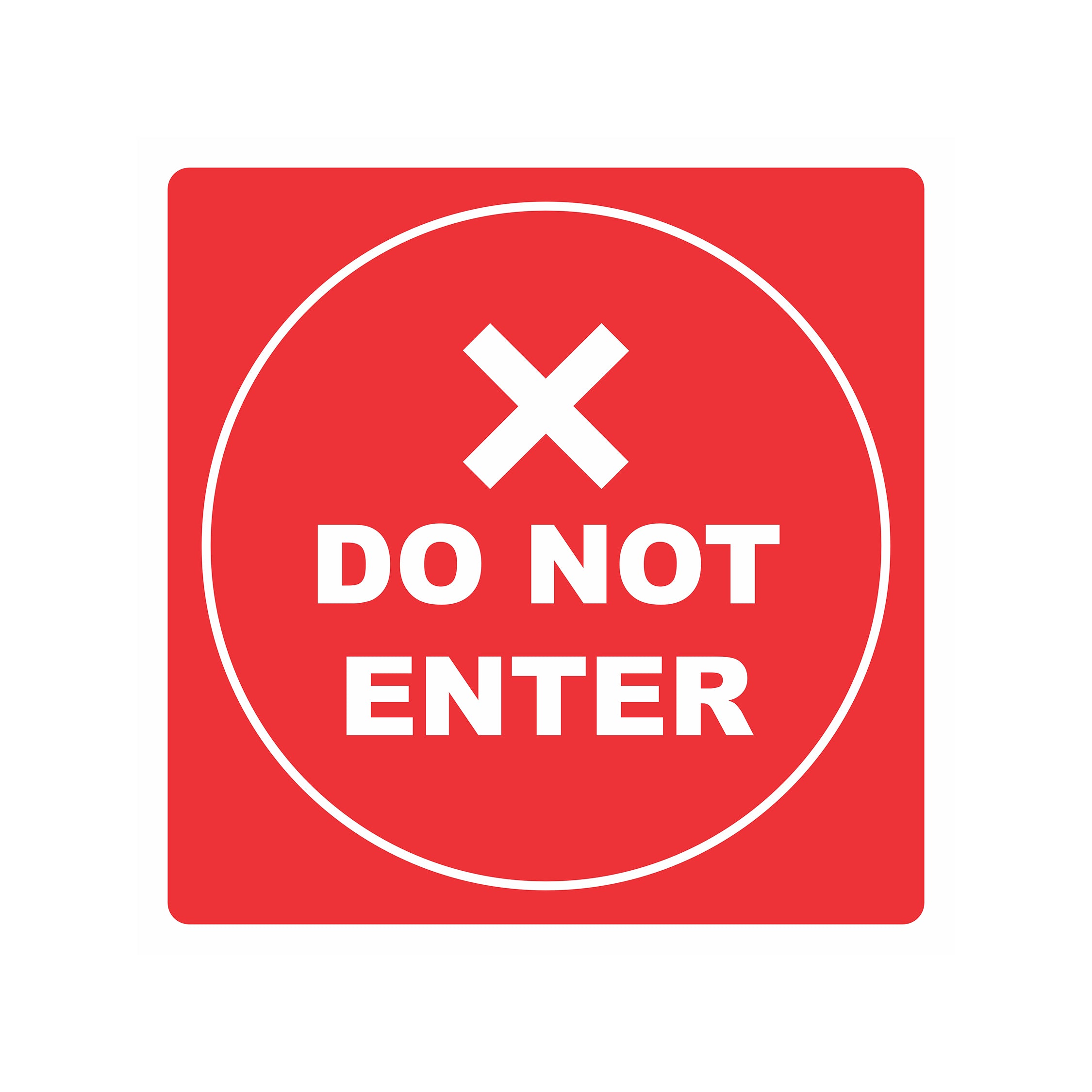 Do Not Enter - Red Warning Wallpaper Prohibition Sign Decal, Size (15x15) Inches