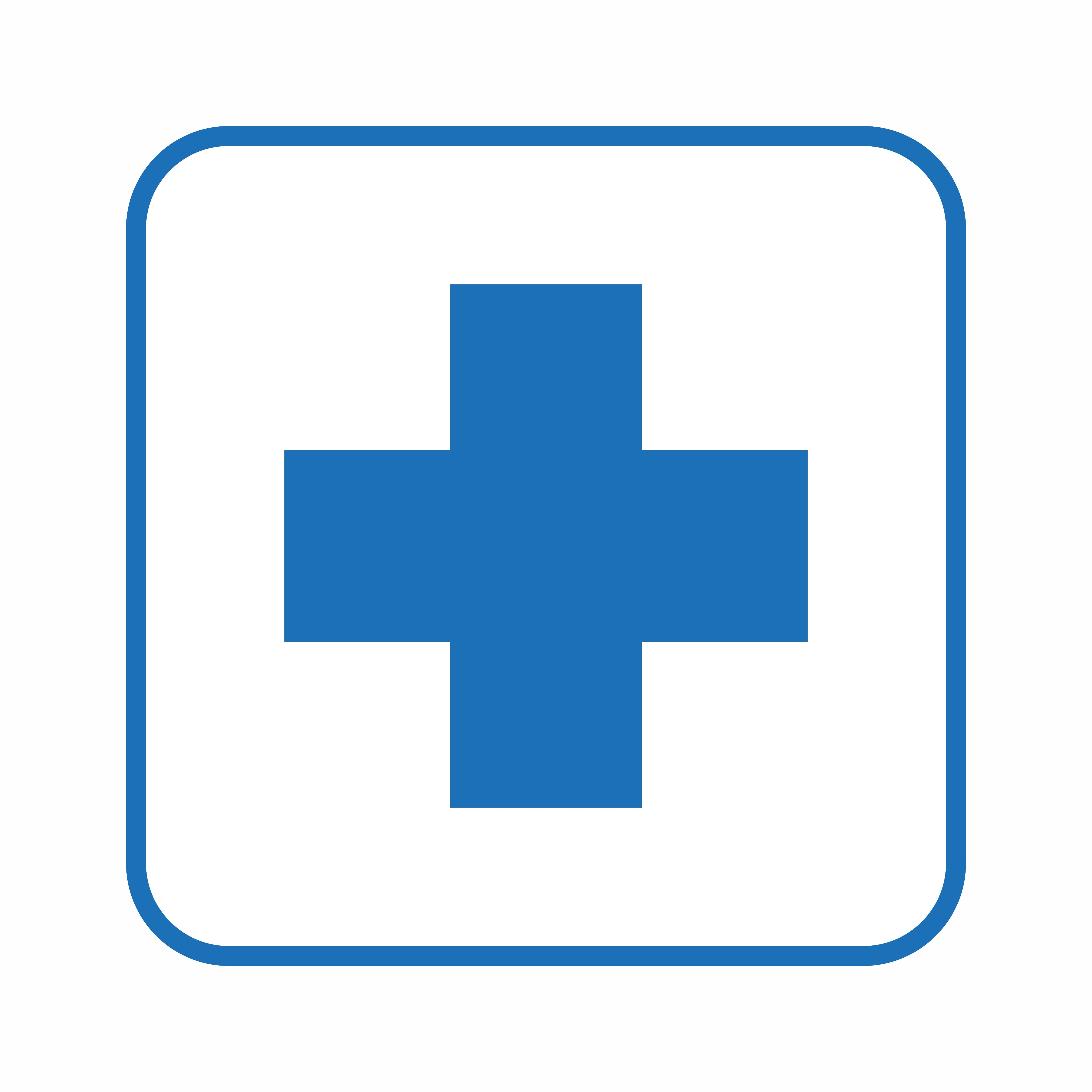 Blue Medical Cross Wallpaper - First Aid Sign Decal, Size (15x15) Inches