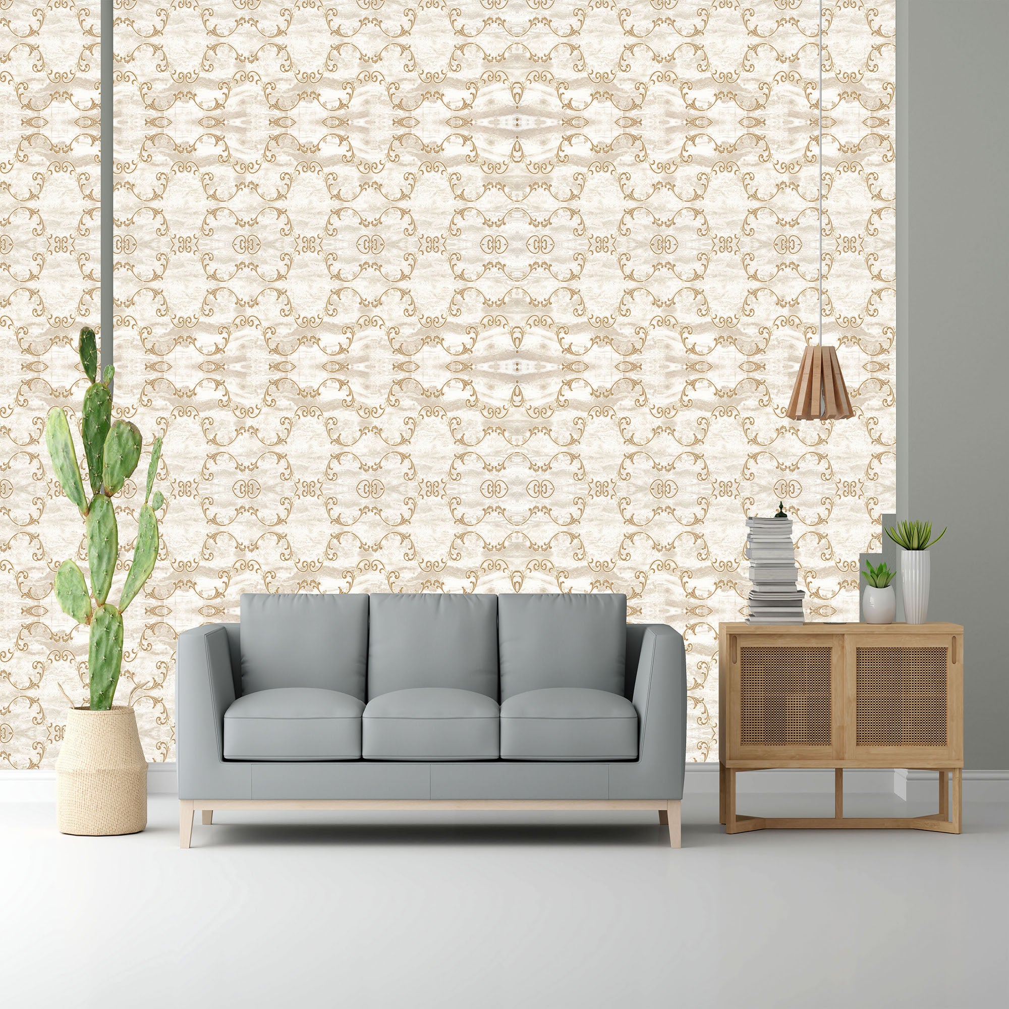 Antique White Design Wallpaper - For Inviting Spaces
