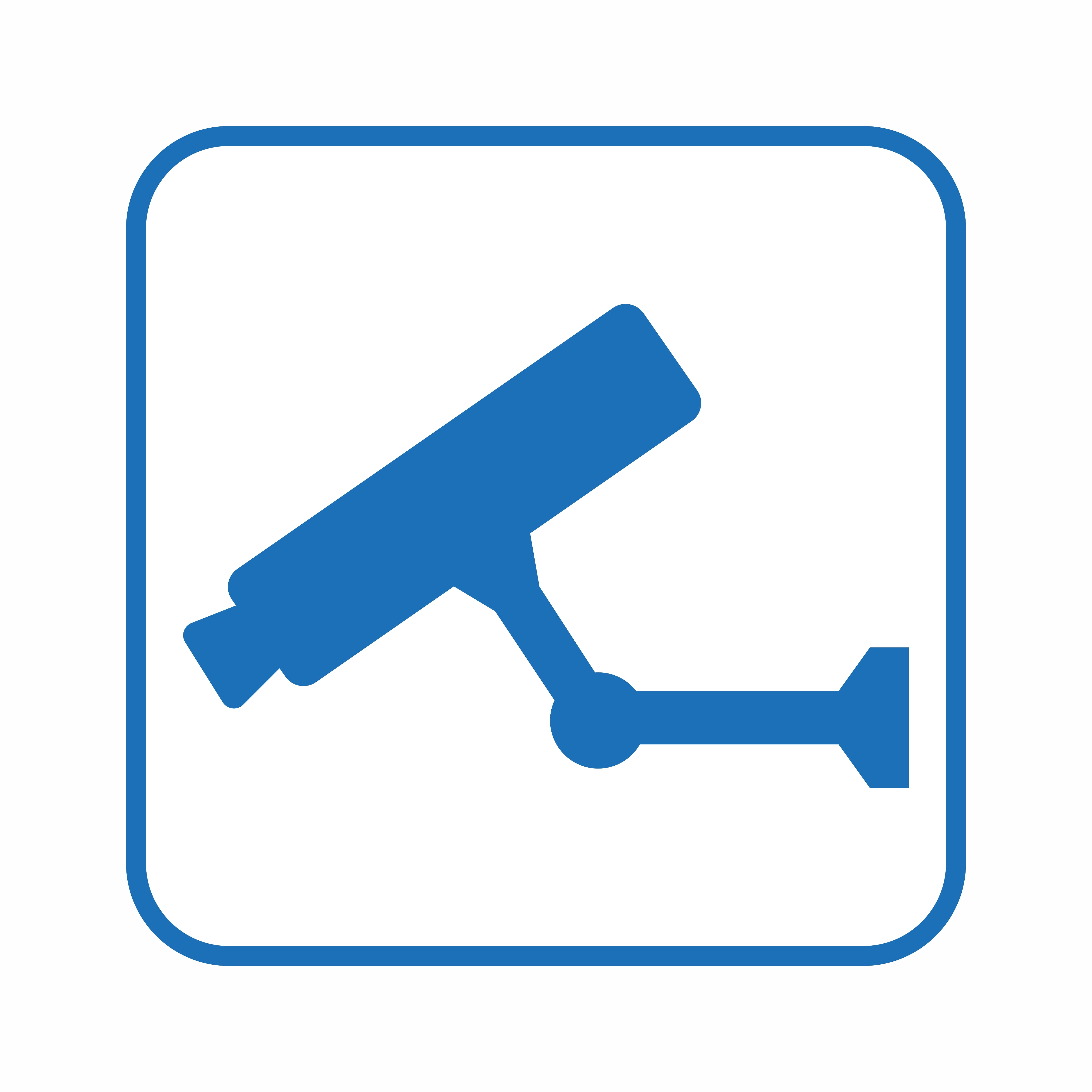 CCTV Surveillance Sign Wallpaper - Blue Security Camera Decal, Size (15x15) Inches