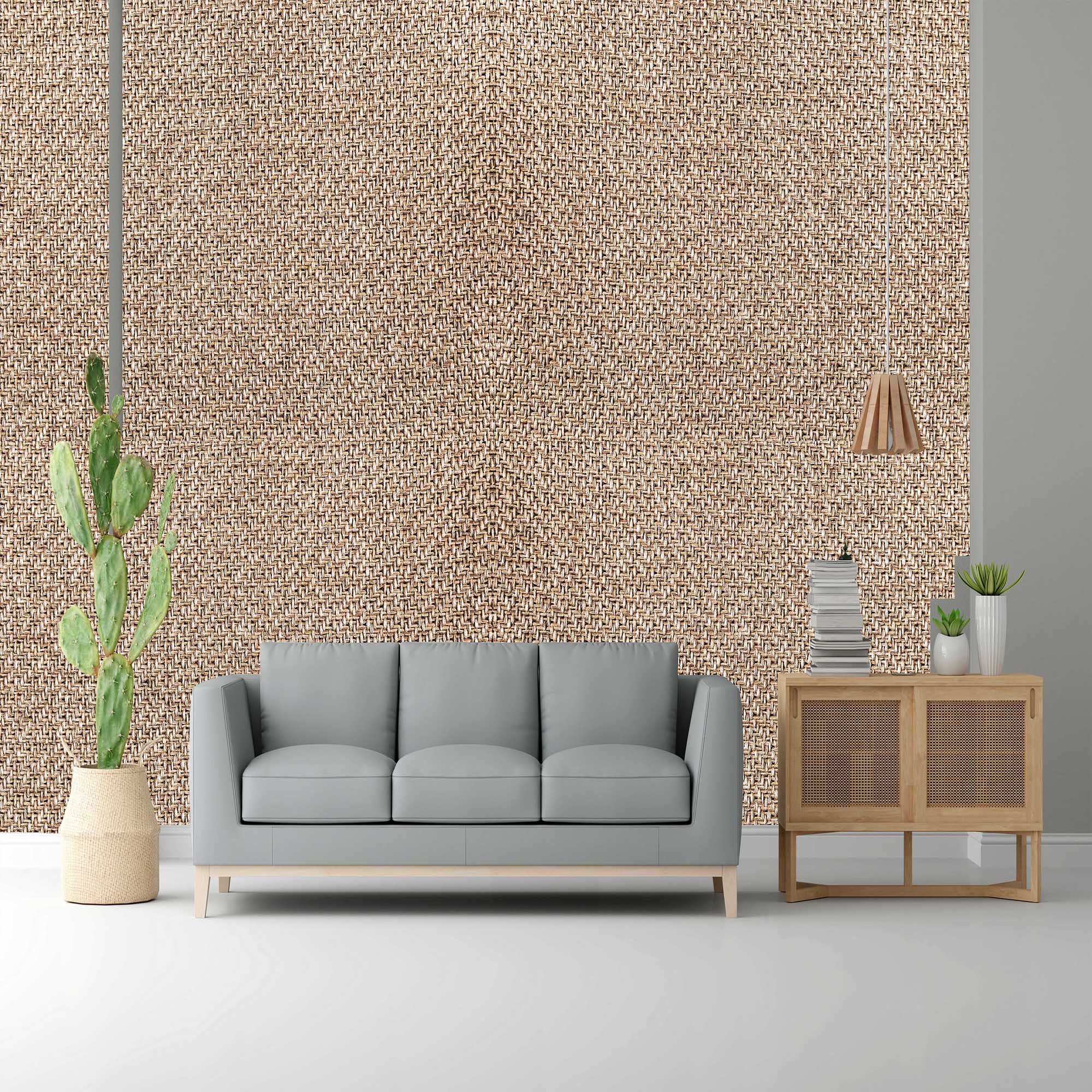 Beige Ganesh Design Subtle Elegance Modern Style Wallpaper for Living Rooms Bedrooms