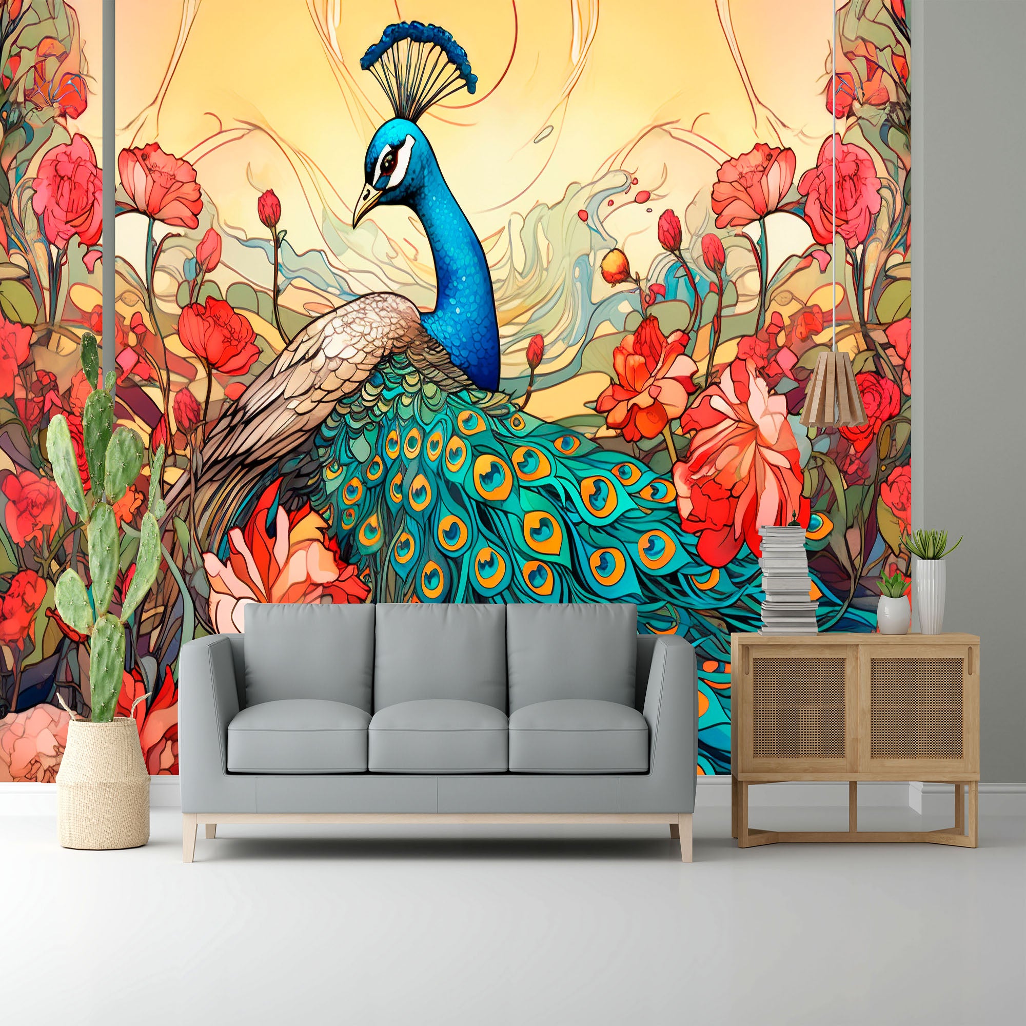 Pear Sorbet Design Subtle Elegance Modern Style Wallpaper for Living Rooms Bedrooms