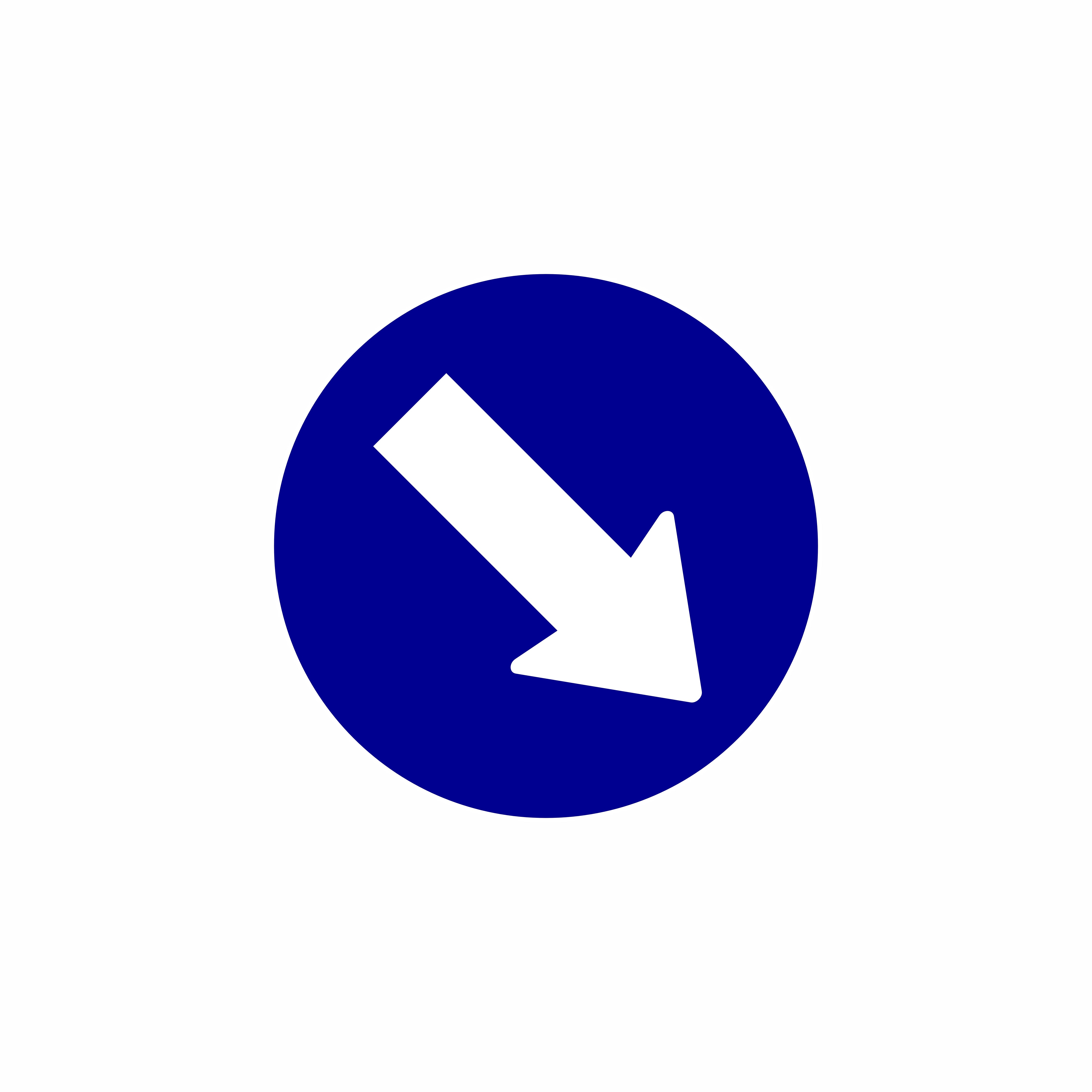 Blue Down-Right Arrow Wayfinding Wallpaper, Size (15x15) Inches