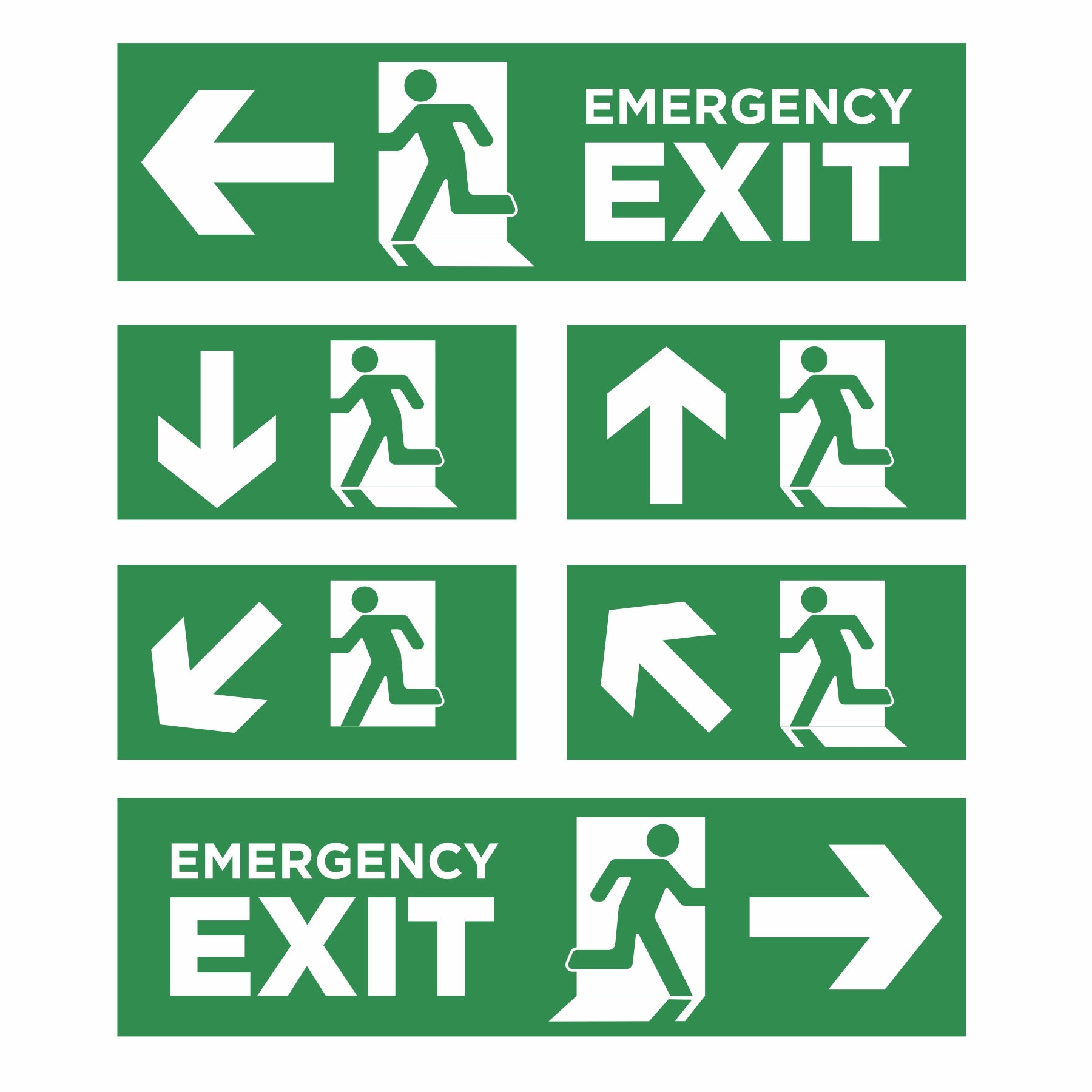 Airport and Emergency Exit Signage Wallpaper Pack - Directional and Safety Wall Decals for Clear Navigation and Guidance